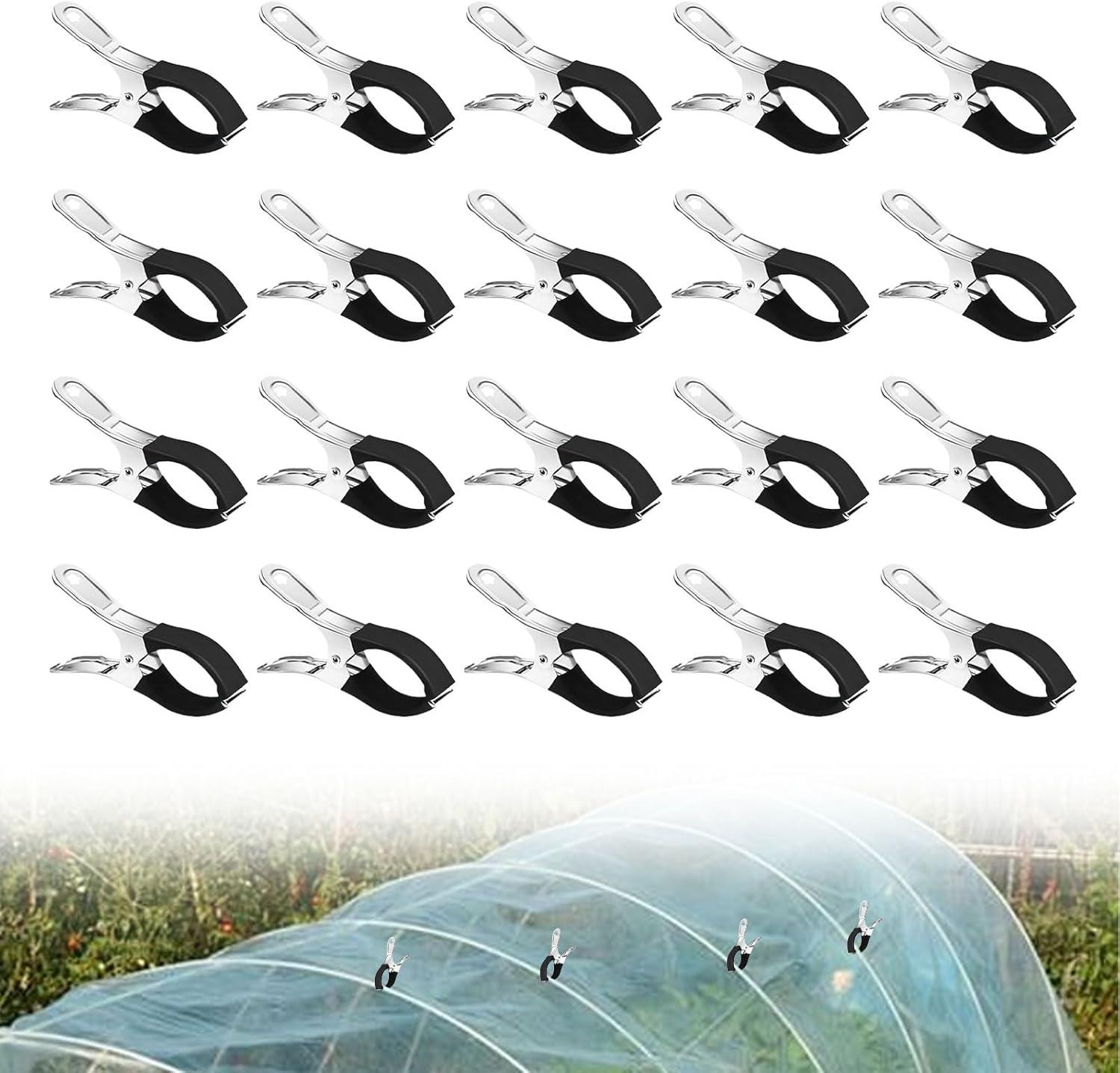 20 Stück Klammern Metall für Poolabdeckung, Befestigungsklammern mit Schutzfo...