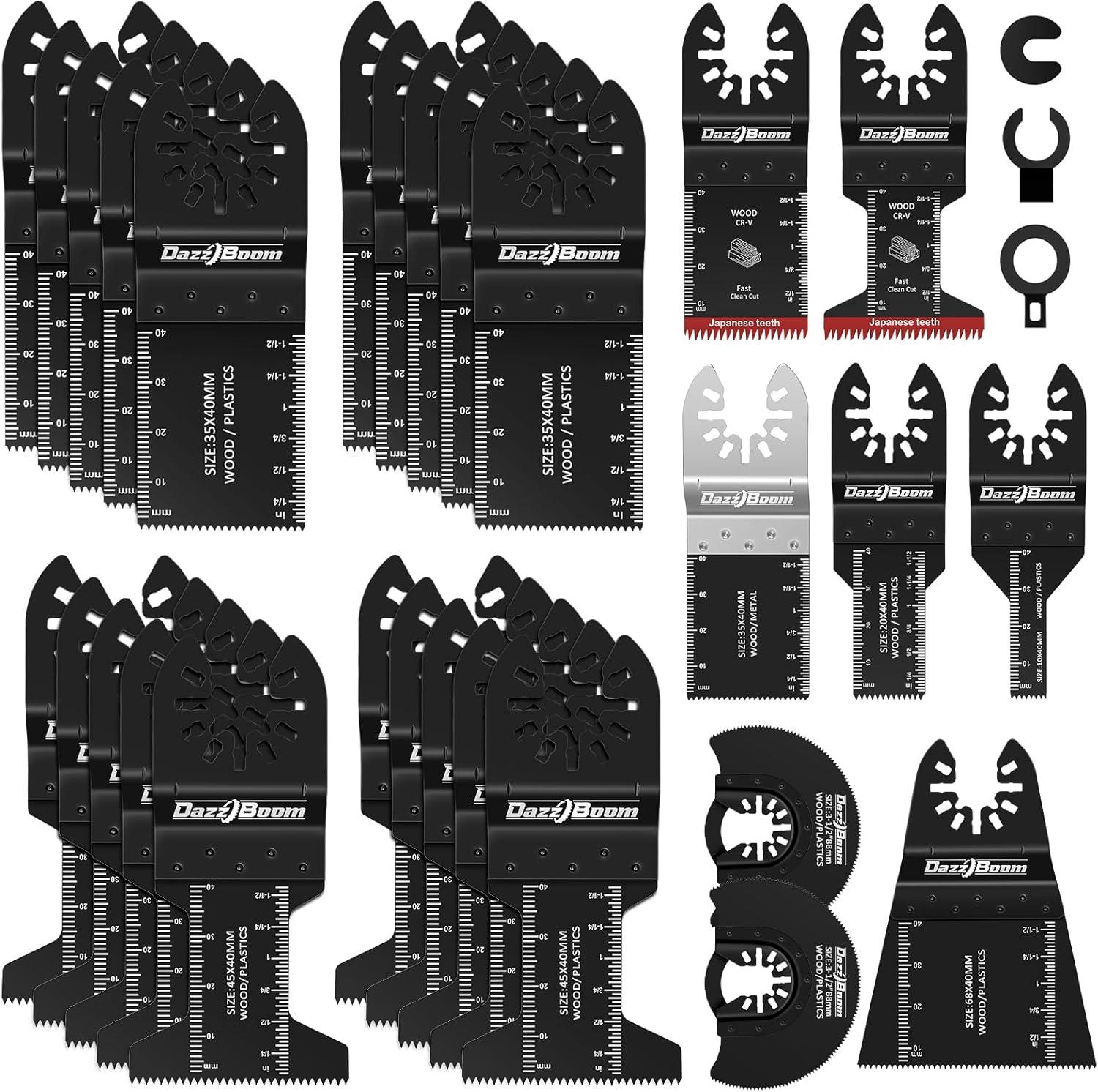 31 tlg Multitool Sägeblätter, Mehrfachwerkzeug Zubehör Set für Holz Kunststof...