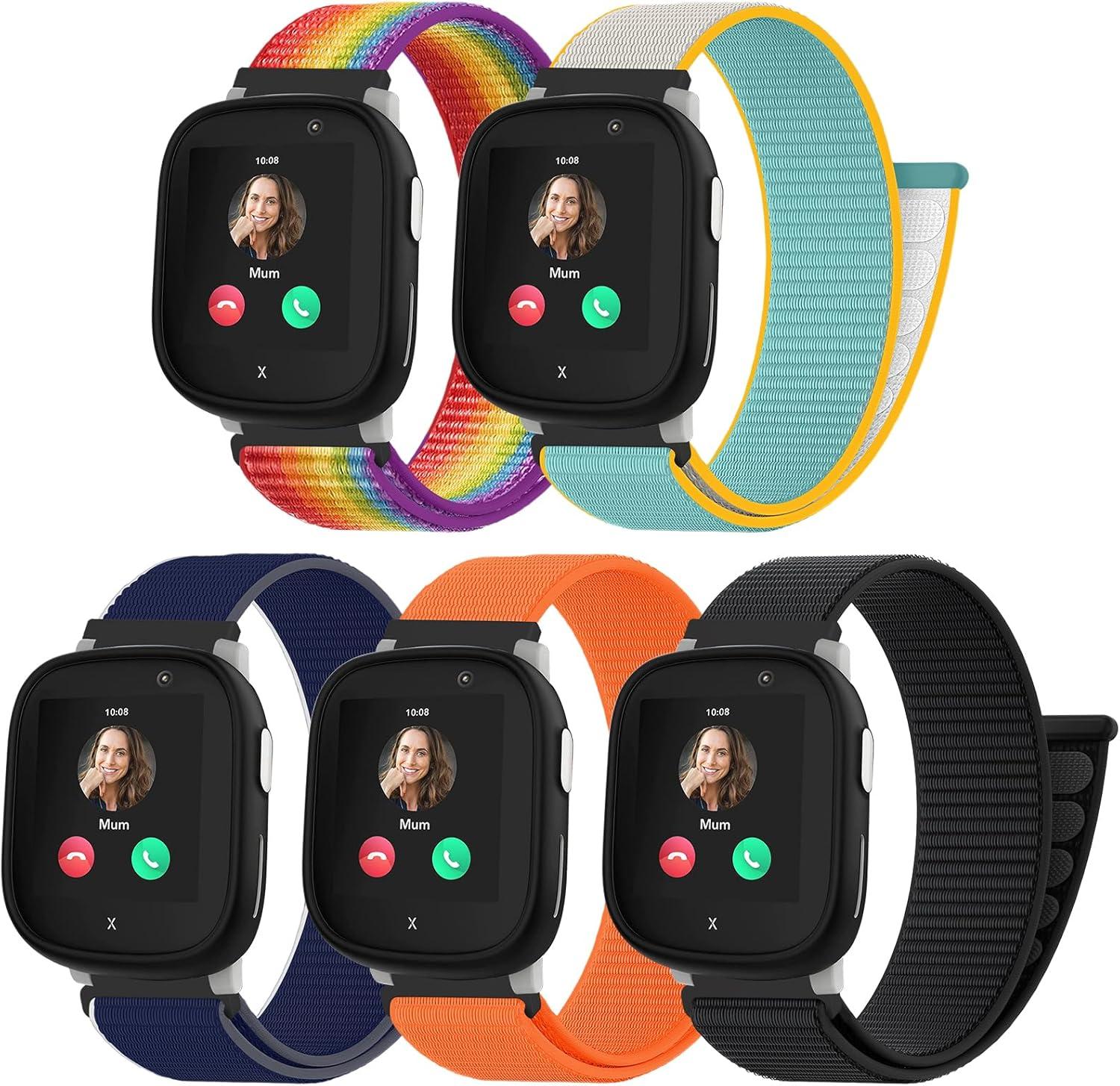 5 Stück Nylon Loop Armband kompatibel mit Xplora X6 Play/Anio 6 Armband, Kids...