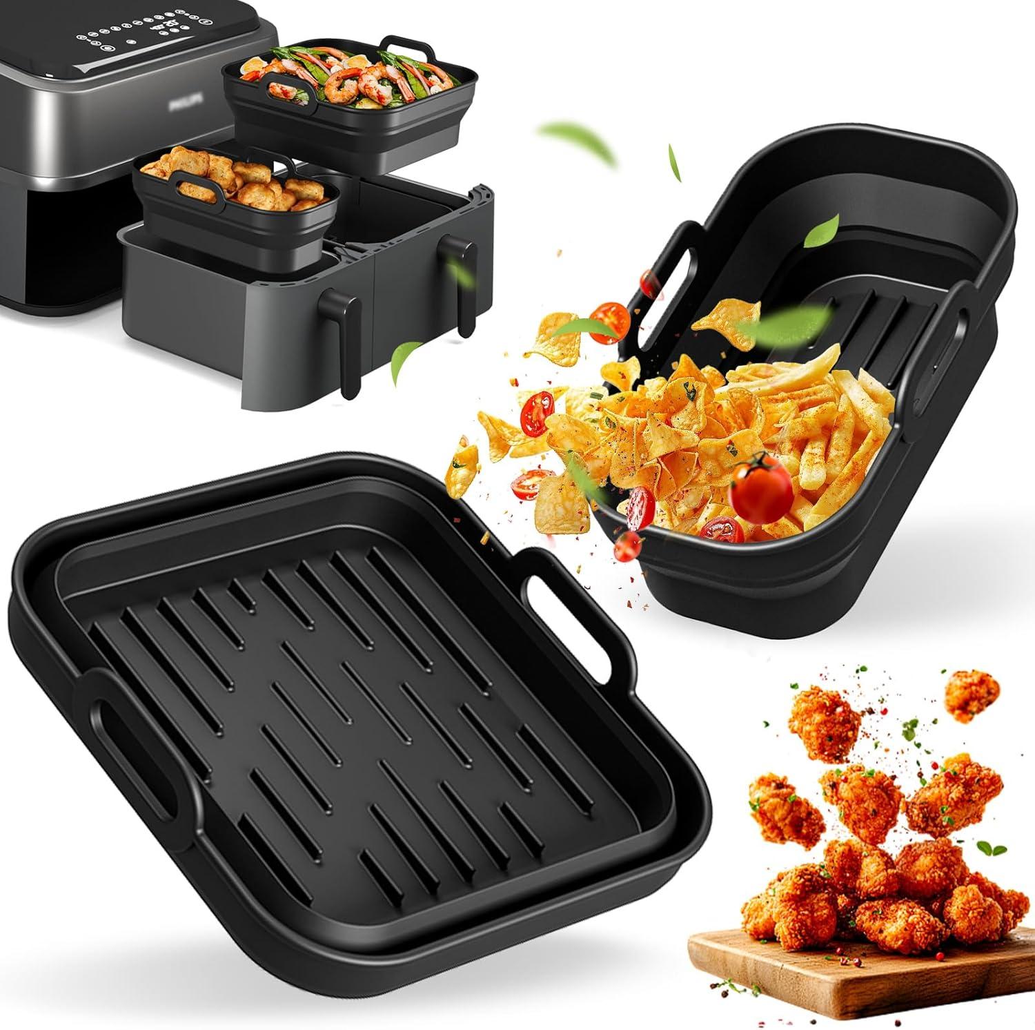 Airfryer Zubehör für Philips Airfryer Dual Basket 3000-5000 serie 9L (6L/3L),...