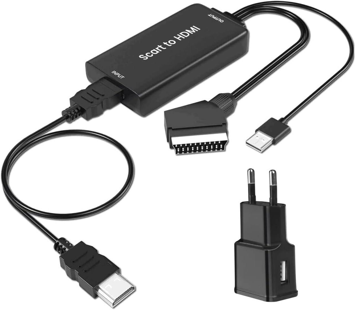 AMANKA Scart auf HDMI Kable Konverter, Adapter und Scart Kabel Full HD 1080P ...