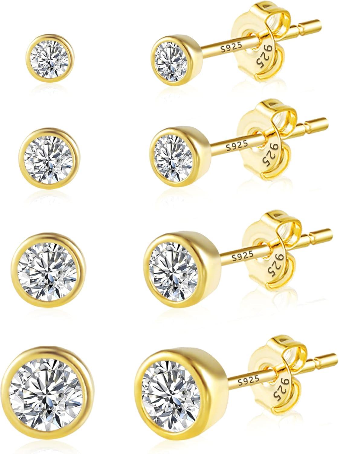 ASH'S CHOICE 6 Stück Damen-Ohrringe, Edelstahl, Piercing, Knorpel, Helix, S92...