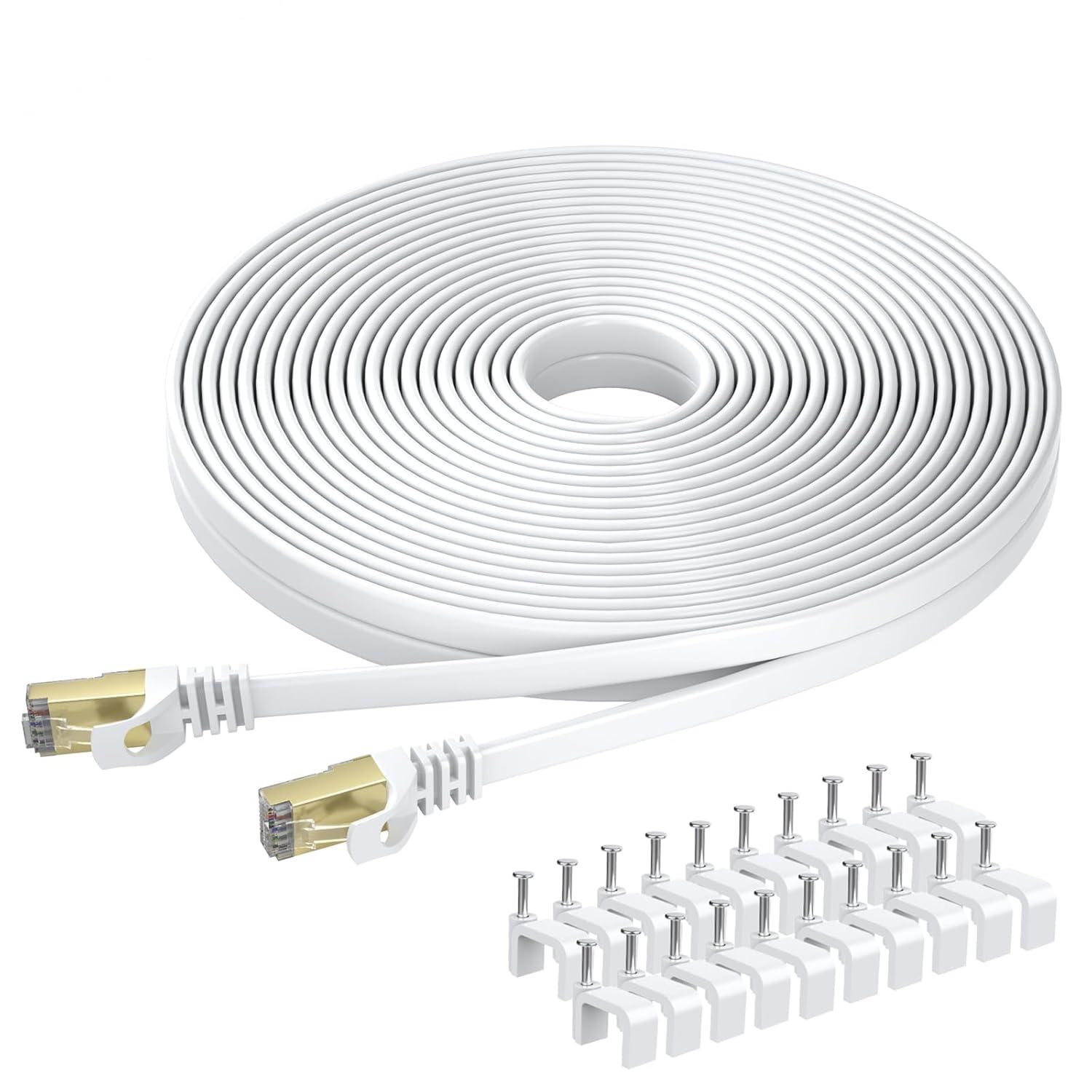 BUSOHE Cat 8 Ethernet-Kabel 20m, Hochgeschwindigkeits- Gigabit RJ45 LAN Netzw...