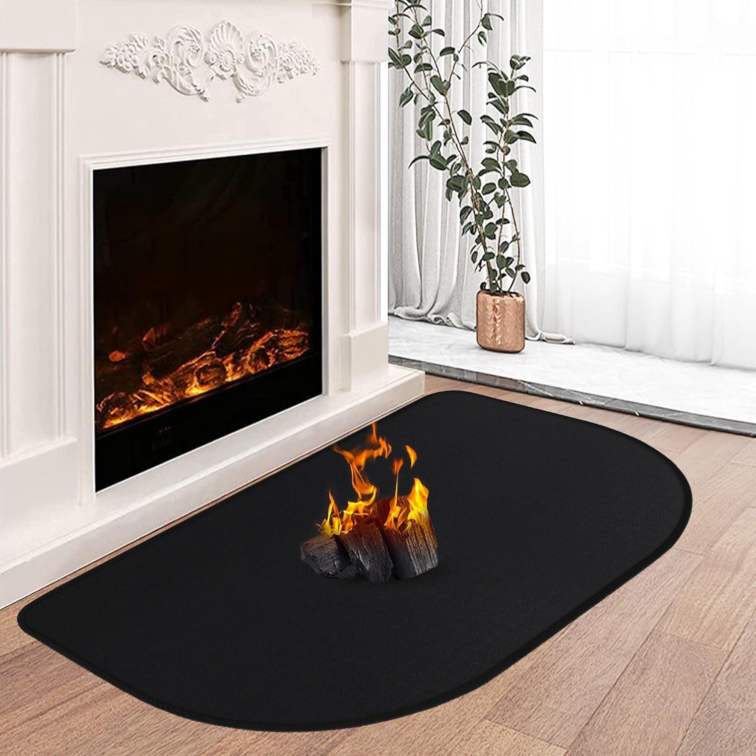 Feuerfeste Kaminmatte, 100x60x0.1cm Feuerfeste Unterlage, Funkenschutzplatte ...