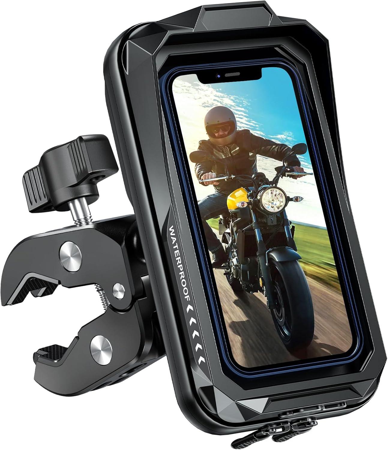 Handyhalterung Motorrad Wasserdicht Universal Anti-Shake Telefonhalterung mit...