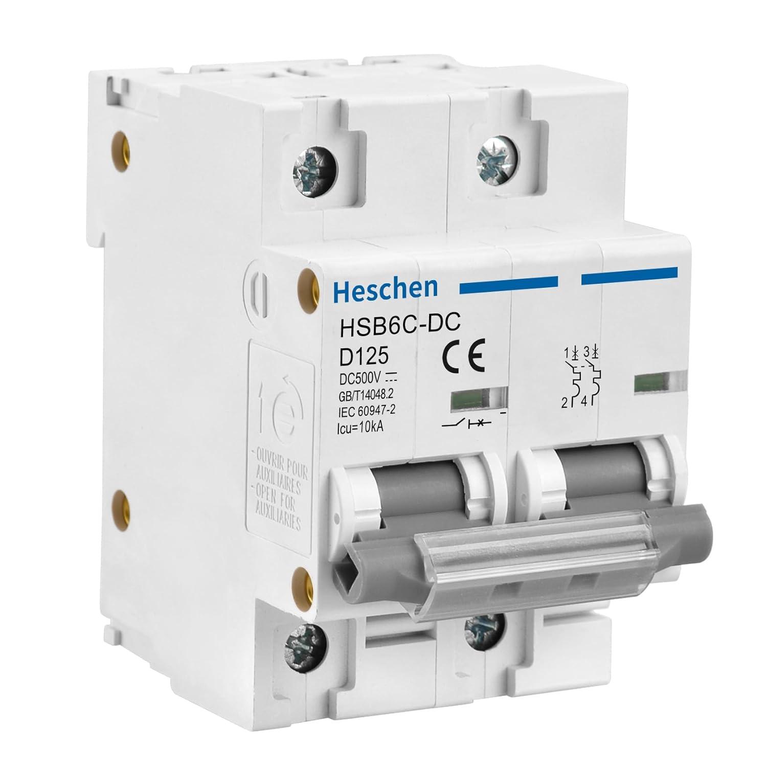 Heschen DC Leitungsschutzschalter, HSB6C-DC, 2-polig, DC500V 125A, Photovolta...