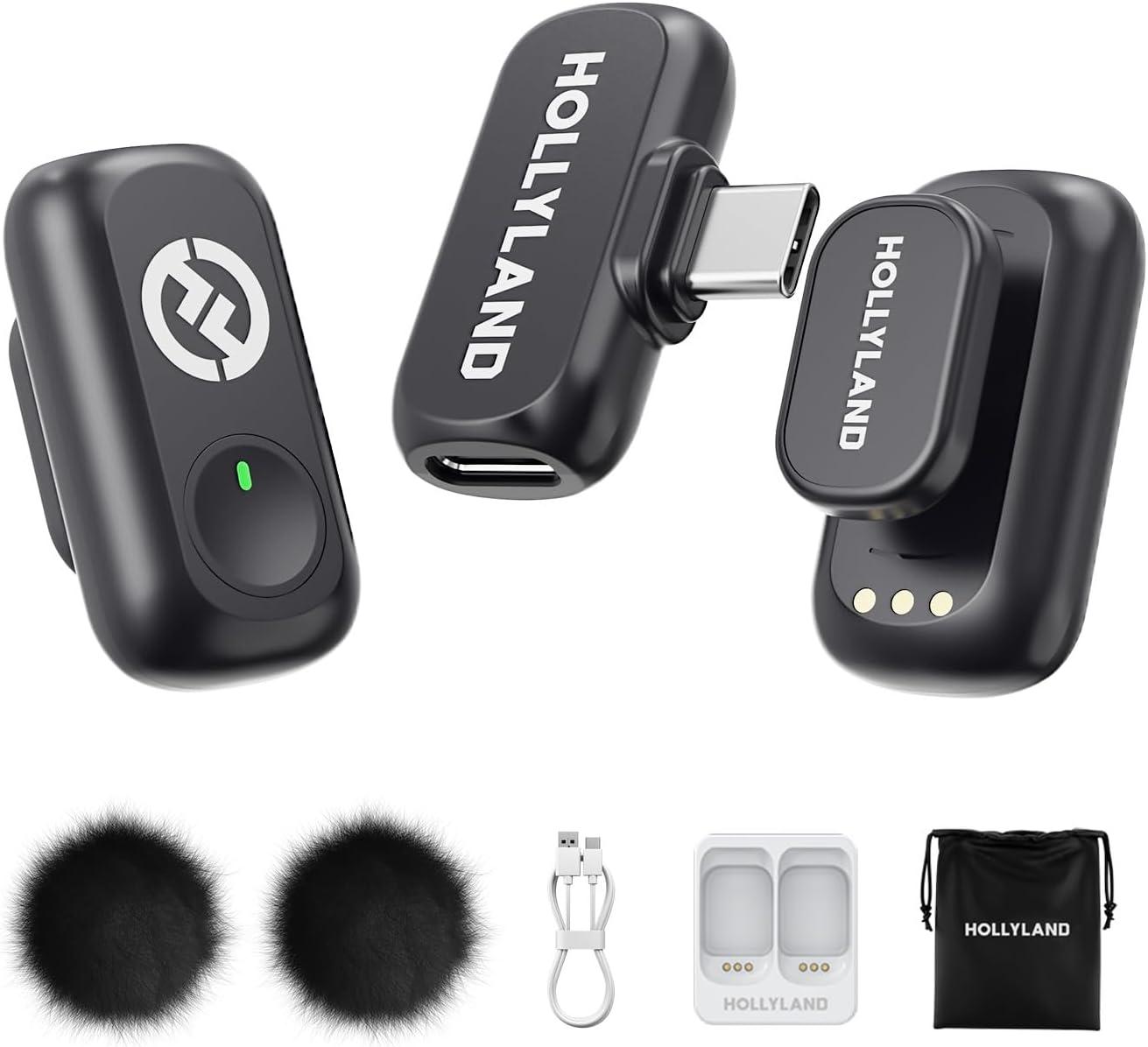 Hollyland Lark A1 Mini Duo Wireless Lavalier Mikrofon für iPhone 15/16/17 & A...