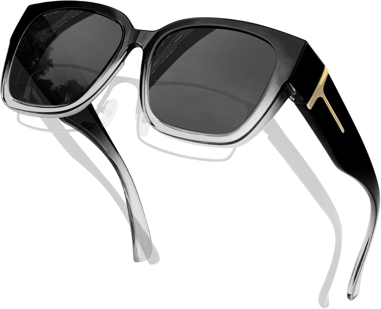 KANASTAL Übergröße Überzieh Sonnenbrille Herren und Damen Quadratisch Polaris...