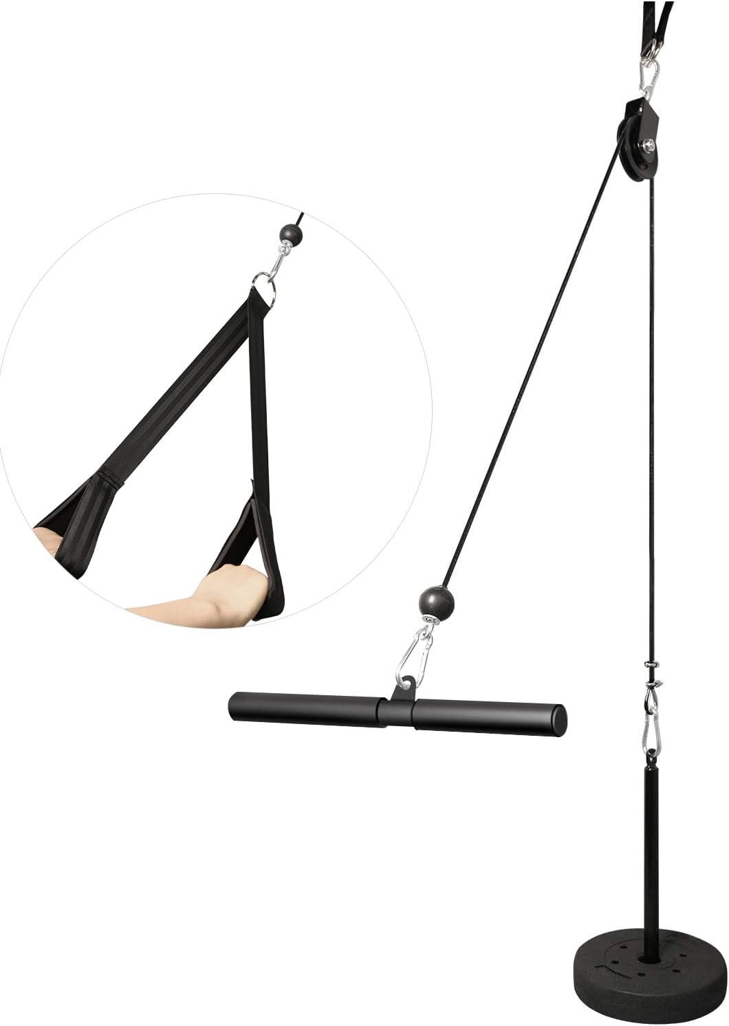 LFJ Fitness Latzug Gym Kabelzug Unterarmtrainer Arm-Krafttraining Trizeps Sei...