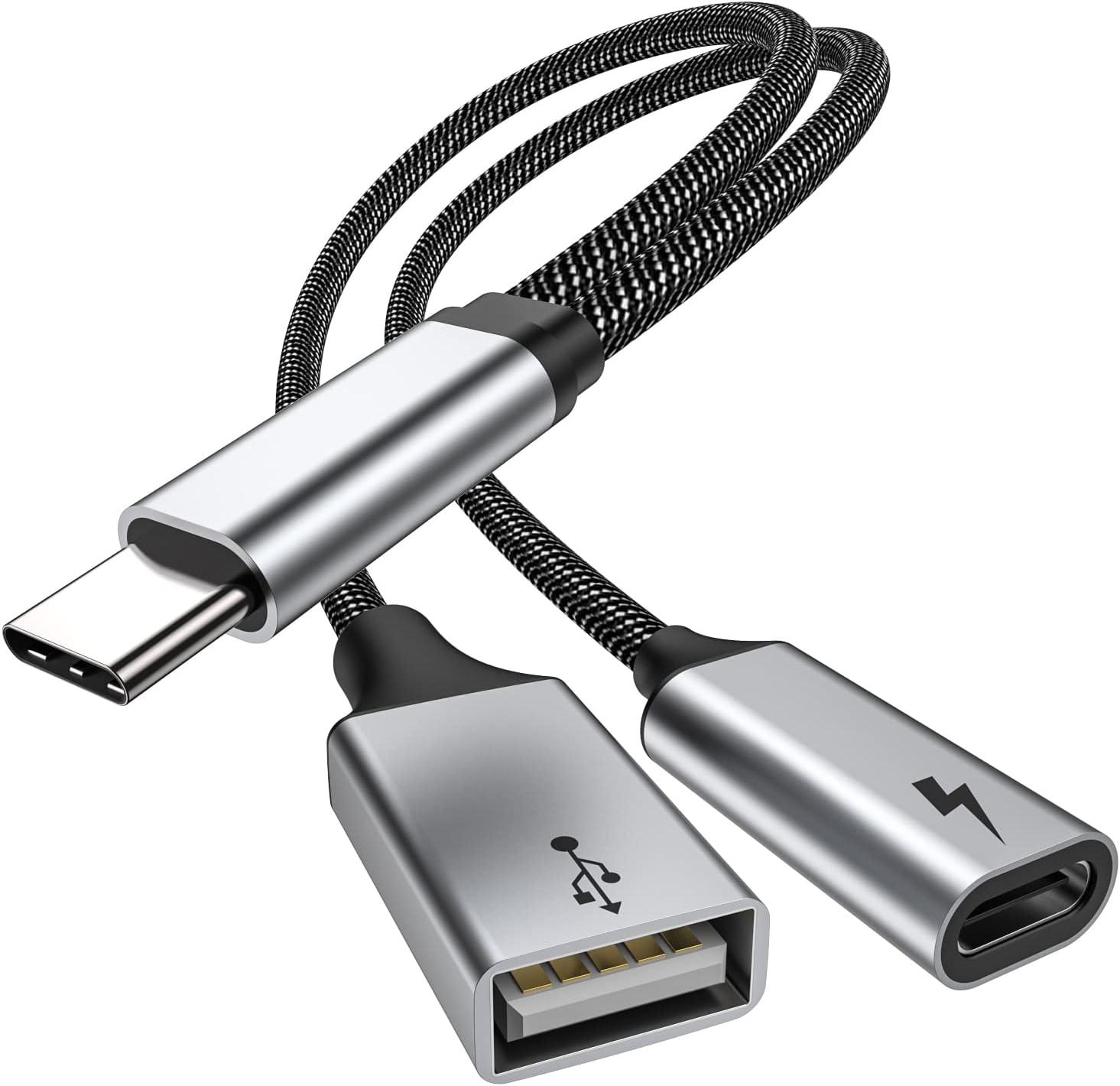 MOGOOD USB C OTG Telefon Splitter USB C Ladeanschluss mit 60W PD,480Mbps, Typ...