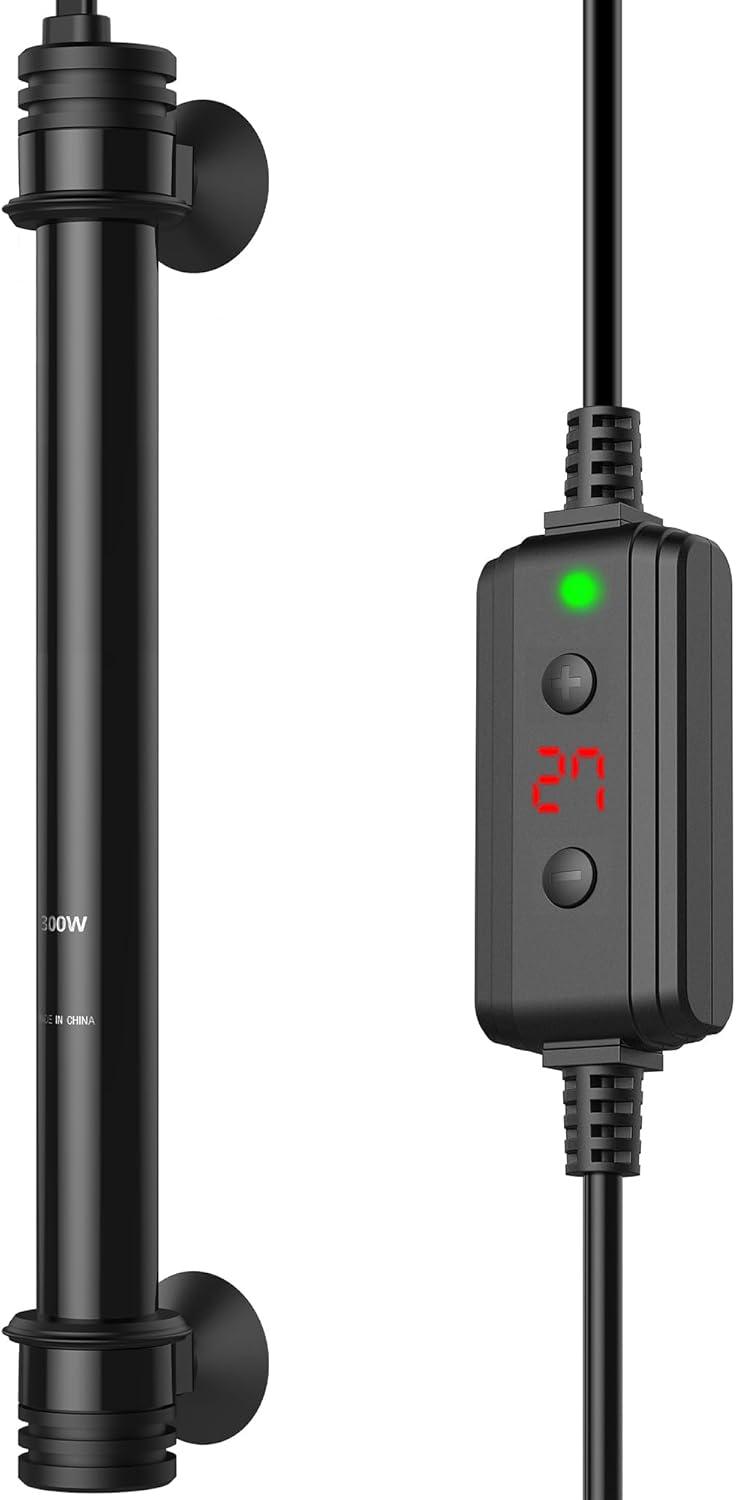 NICREW Aquarium Heizer 300 W, Temperatur einstellbare Aquarium Heizung mit Co...