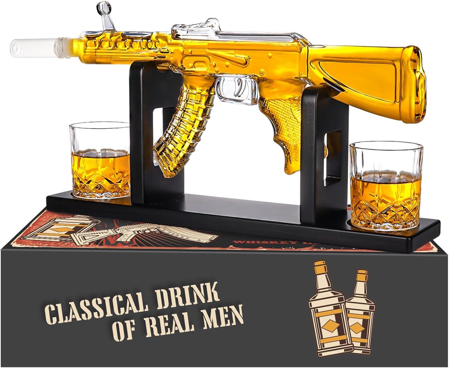 Oaksea AK47 Whiskey Dekanter Set: Geschenkidee mit Wow-Effekt