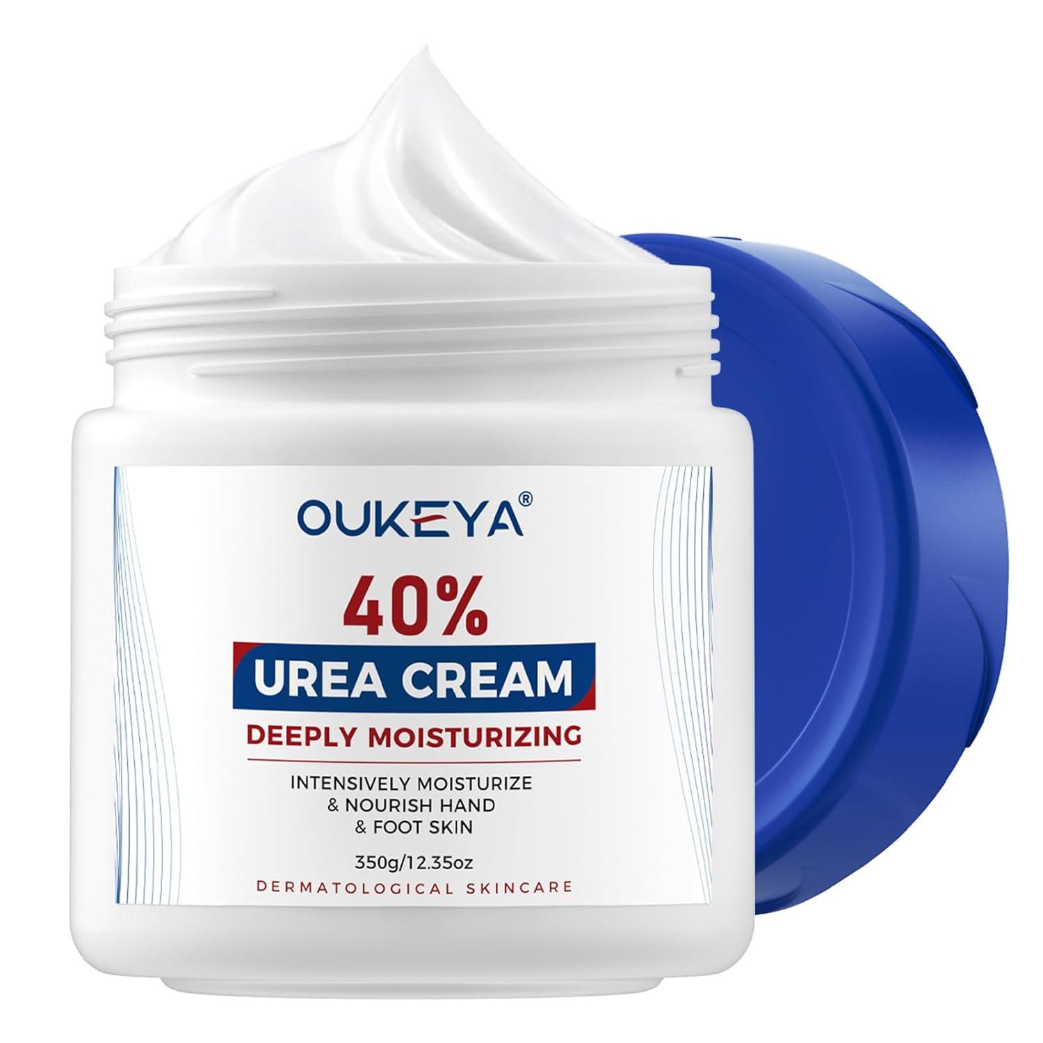 OUKEYA Urea-Creme 40% für Fuß & Hände, Urea Fußcreme, Harnstoffcreme für Troc...