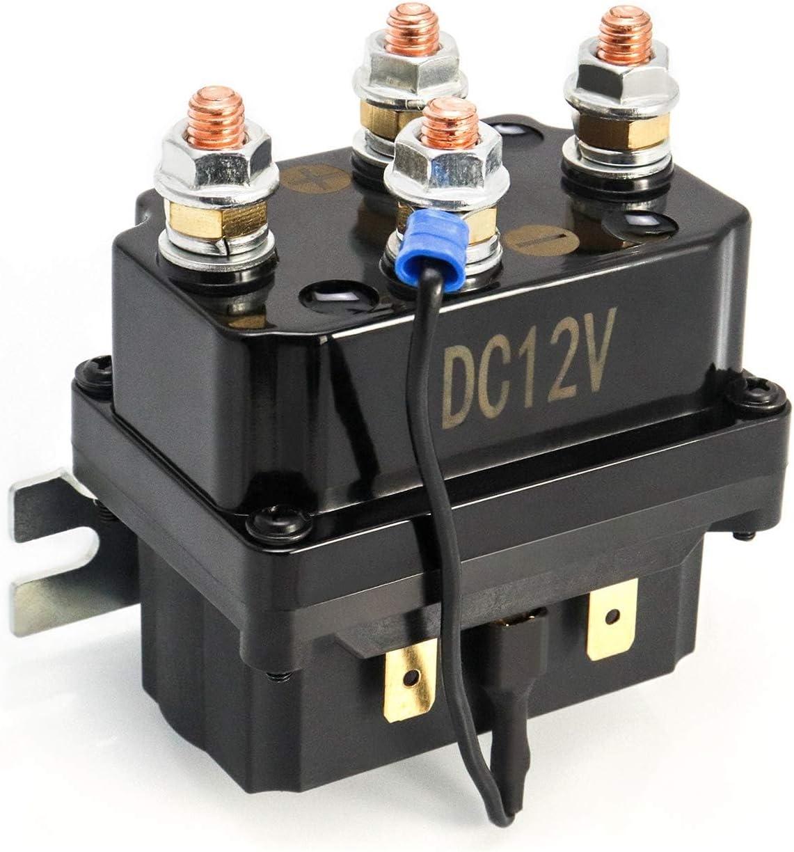 QWORK 12V 250A Seilwind-Relais: Magnetschalter für ATV und UTV Winden