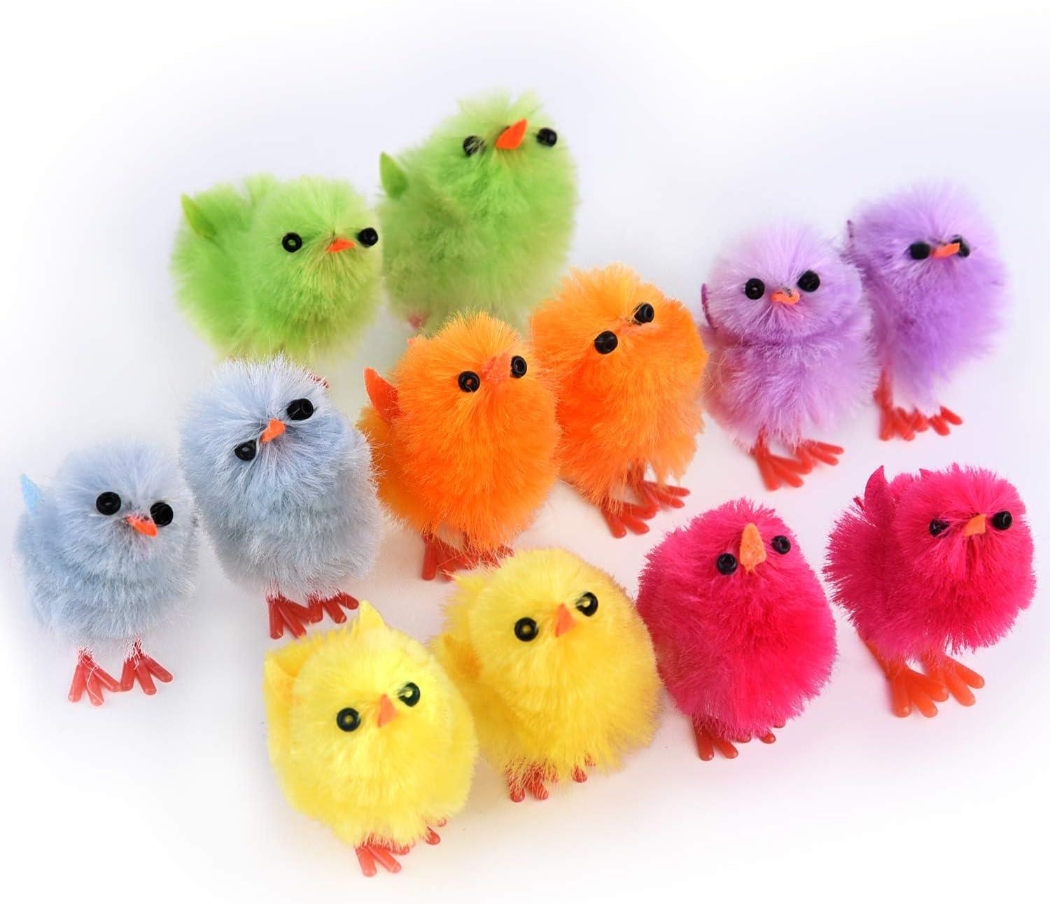 TUPARKA 12Pcs Mini Osterküken Lebendige Farben Ostern Chenille Küken Niedlich...
