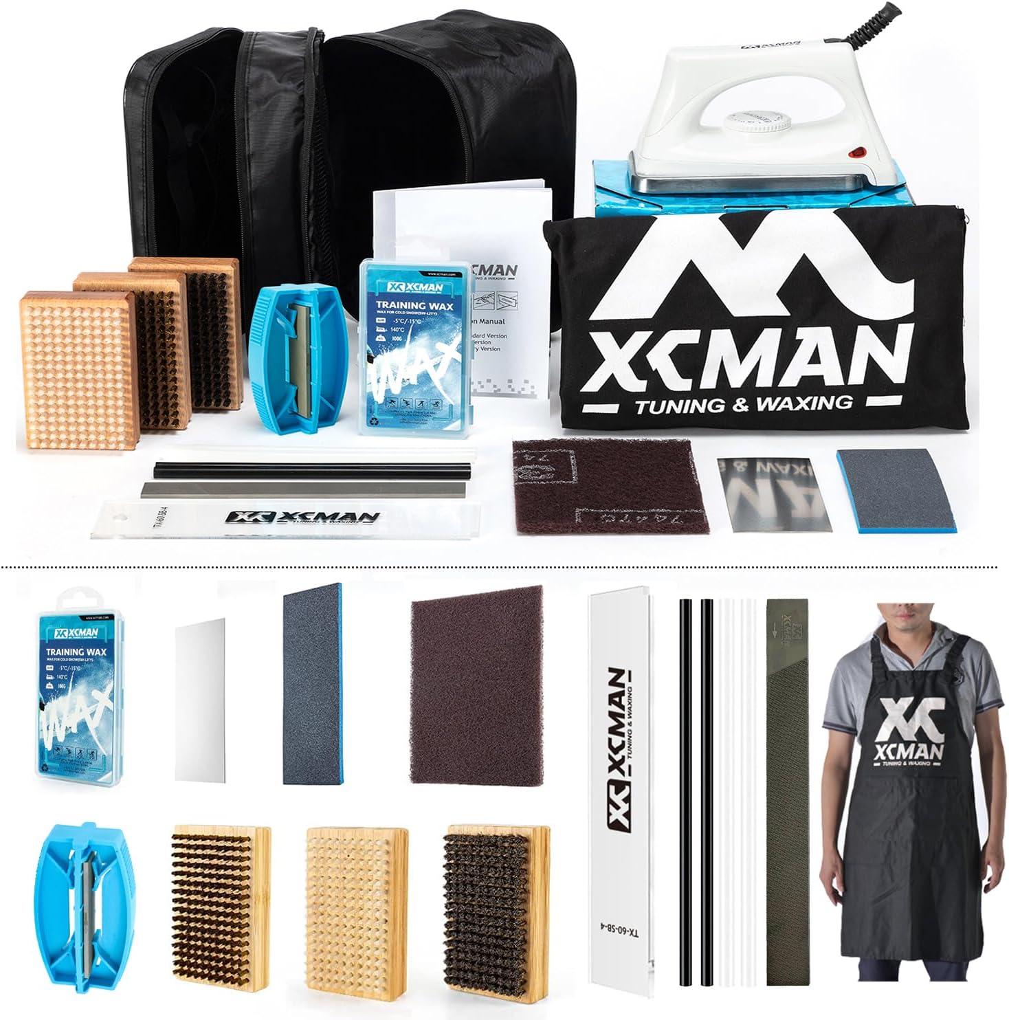 XCMAN Komplettes Ski Snowboard Tuning und Waxing Kit mit Wachseisen, Universa...
