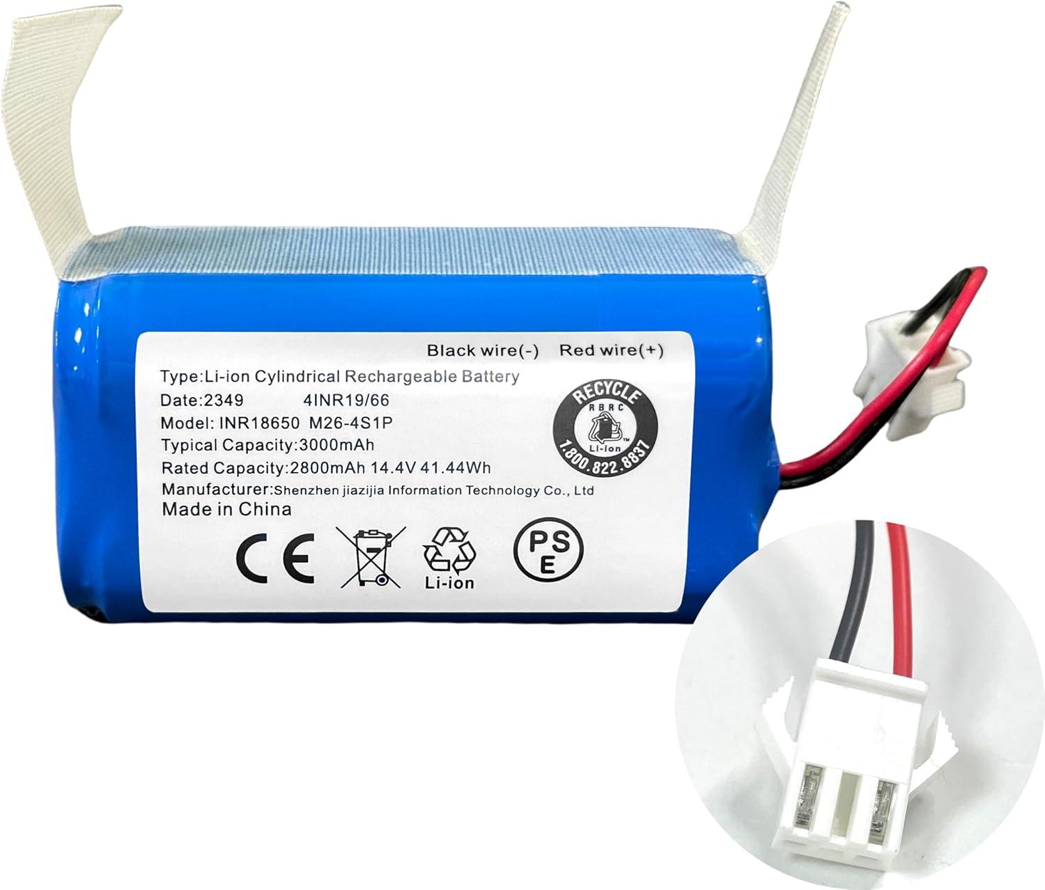 XITAIAN 14.4V 2800mAh INR18650 M26-4S1P Li-Ion Ersatzakku für Shark RV700 RV7...