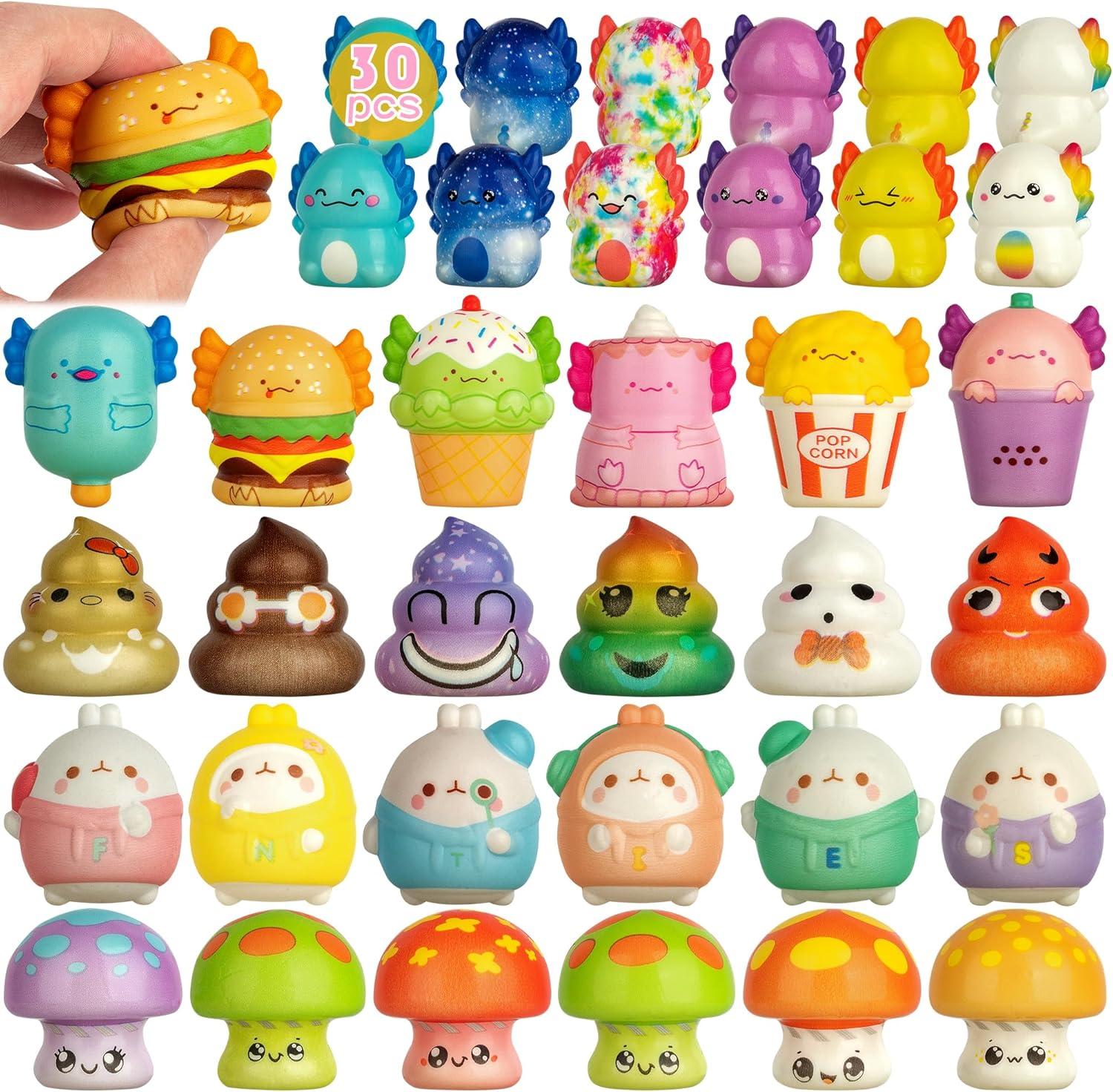 yuechen 30 Squishy Toys Set, Squeeze Toy Tier, Anti Stress Fidget Spielzeug, ...