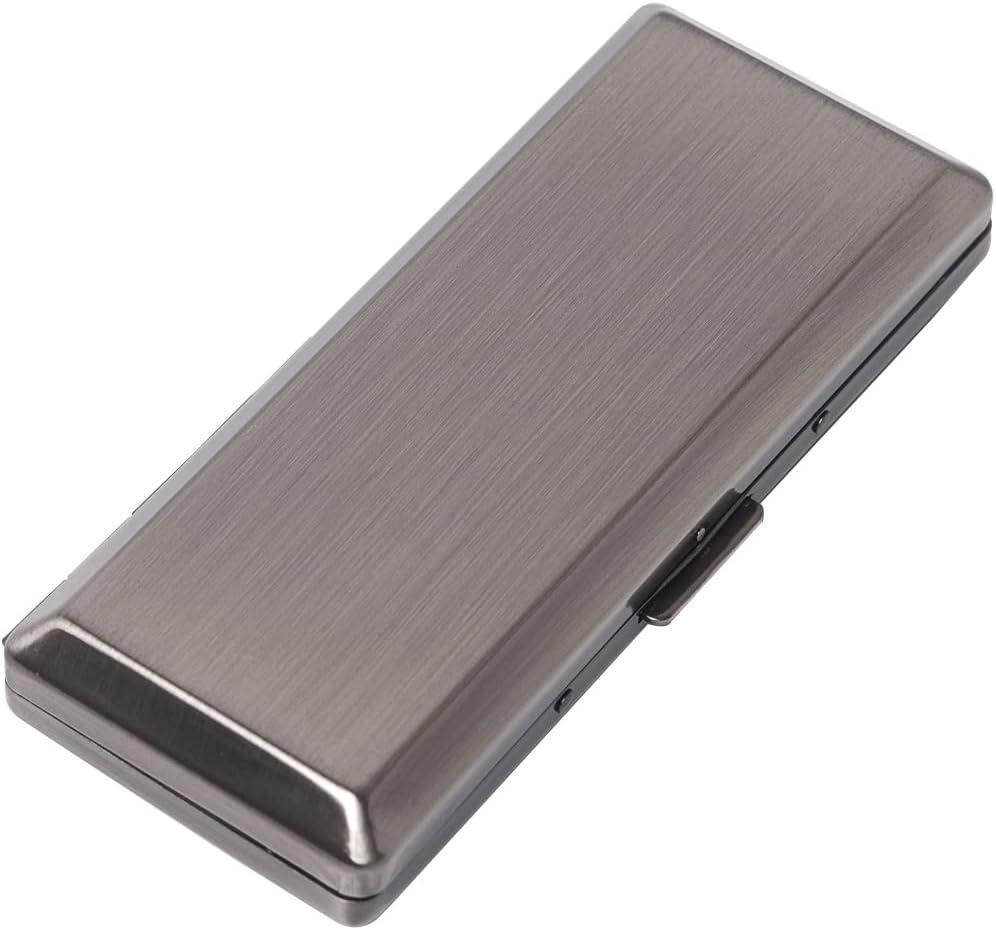 Zigarettenetui aus Metall - Damen und Herren, tragbarer doppelseitiger Federc...