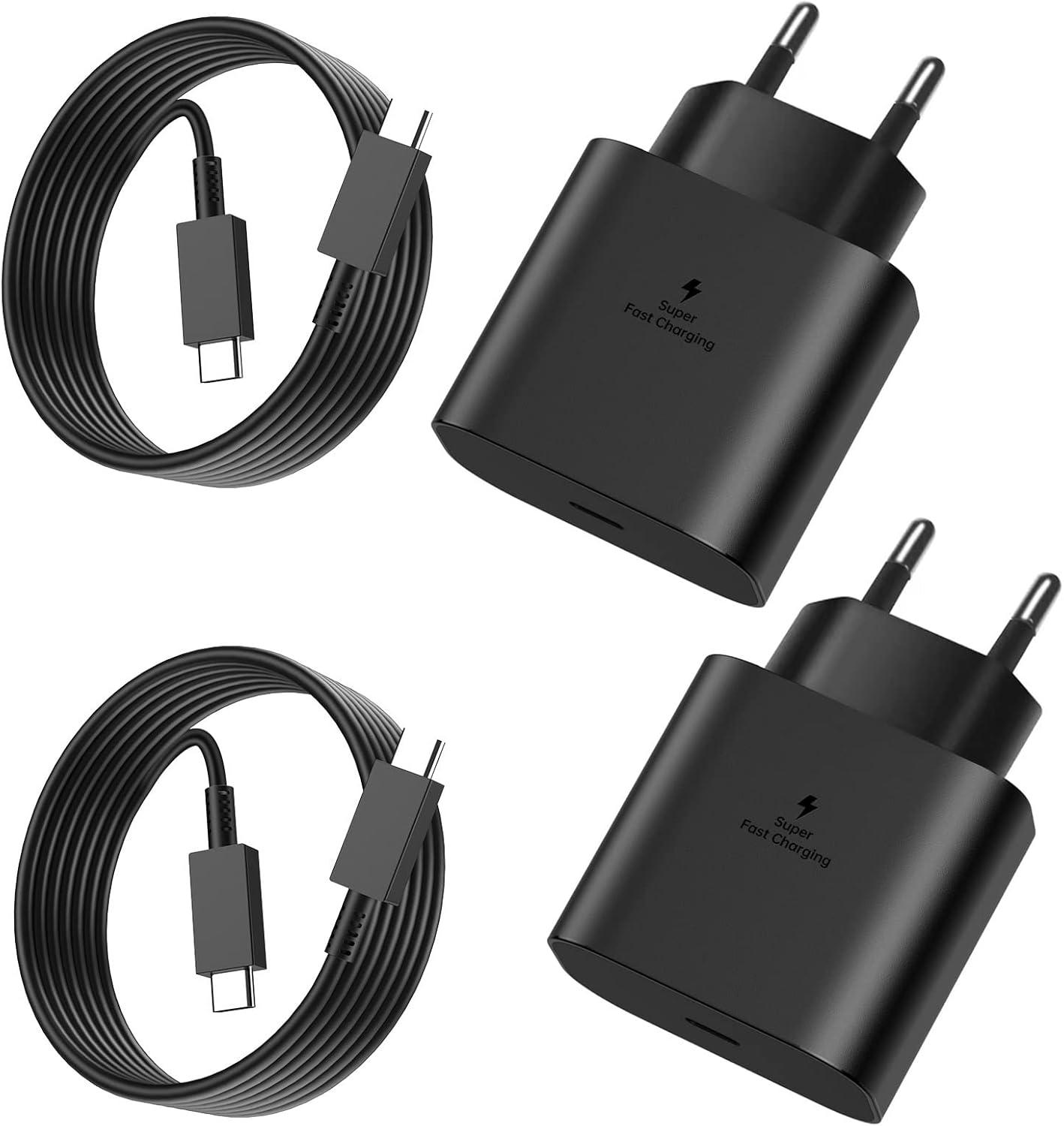 2er-Pack 25W USB C Ladegerät für Samsung,Super Fast Charger mit 2M Ladekabel,...