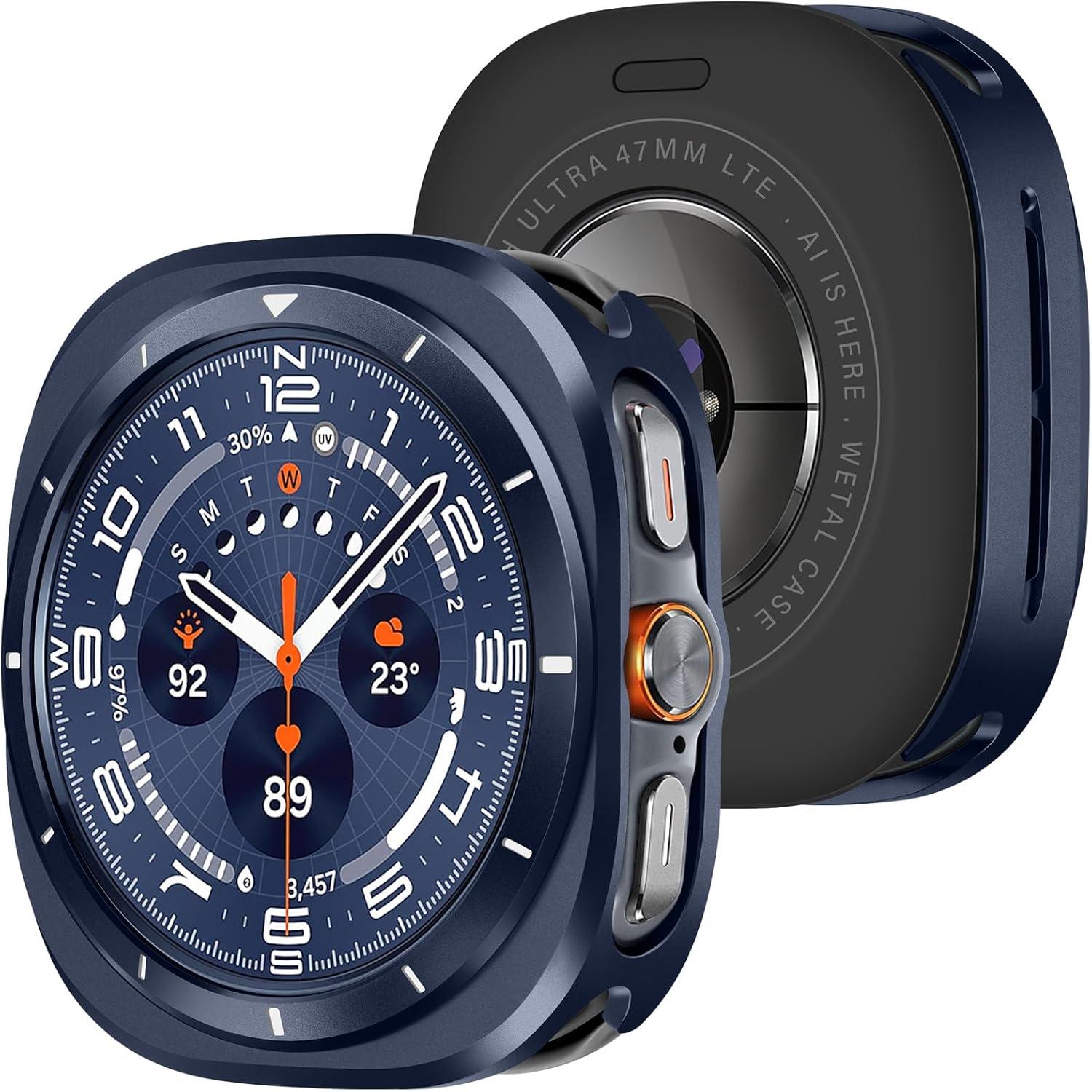 Amizee 2 in 1 Schutzhülle Kompatibel für Samsung Galaxy Watch Ultra (2025/202...