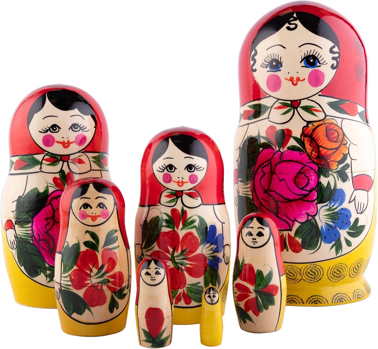 Heka Naturals Semjonov Matroschka-Puppen | Matroschka-Puppenset aus natürlich...