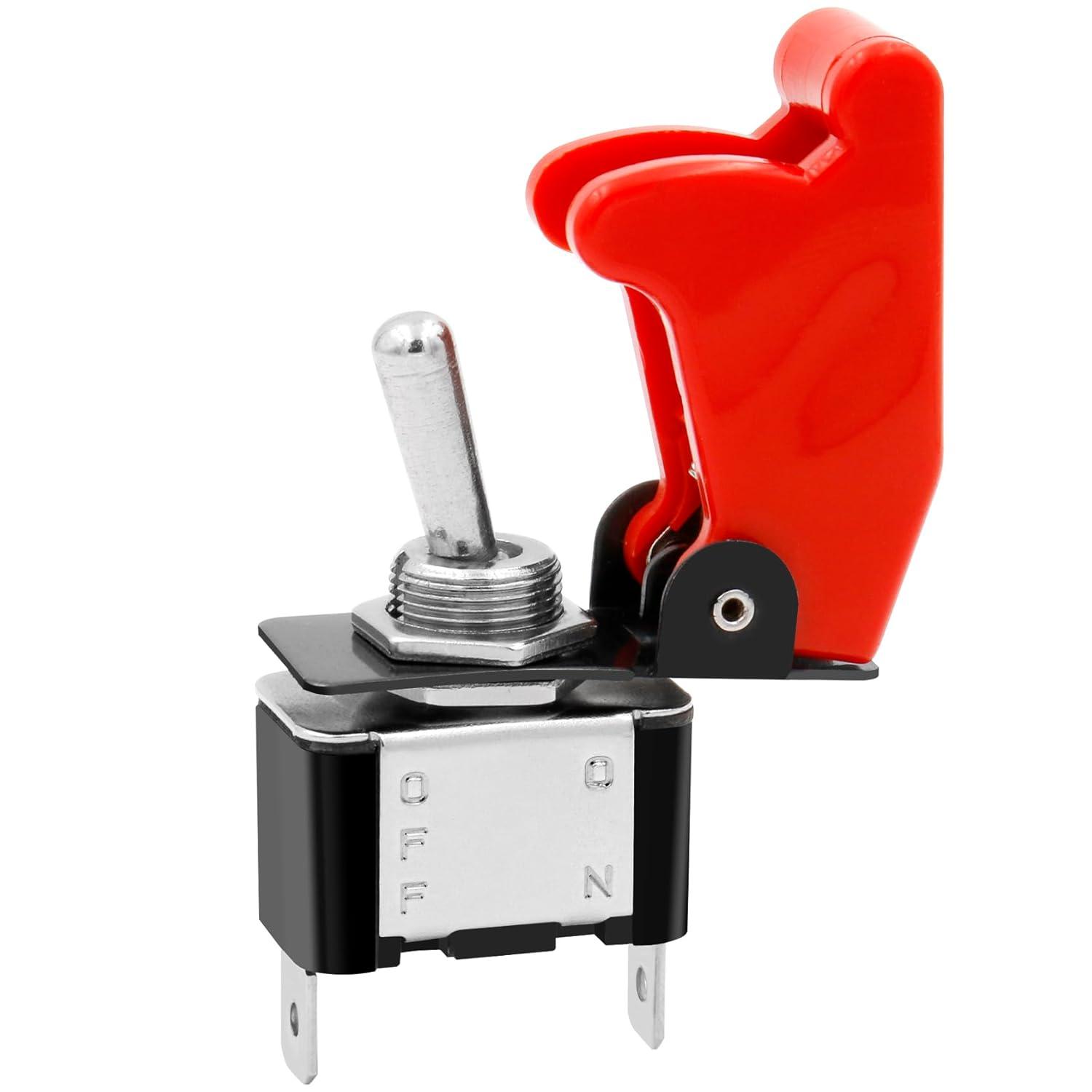 Heschen Metall Kippschalter 12V 20A: Kompakter SPST-Schalter mit Schutzkappe