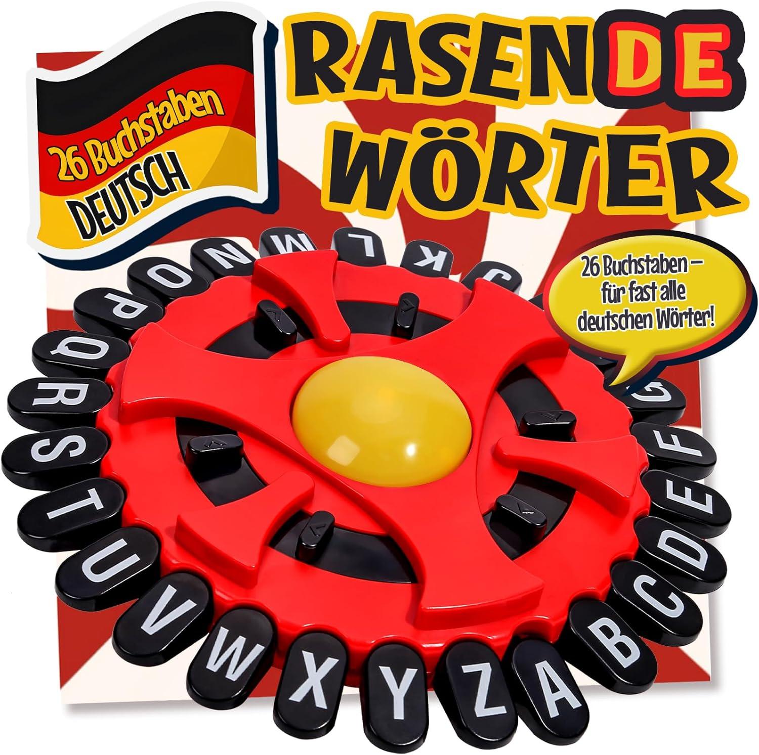 RASENDE WÖRTER Spiel - Wortspiel Buchstaben Drücken mit Timer, Familienspiele...
