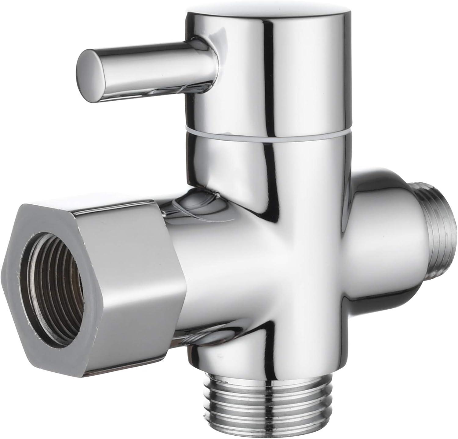 Tecmolog 3 Wege Ventil Messing Umschaltventil 3/8”- 12/17 T Stueck für Bidet ...