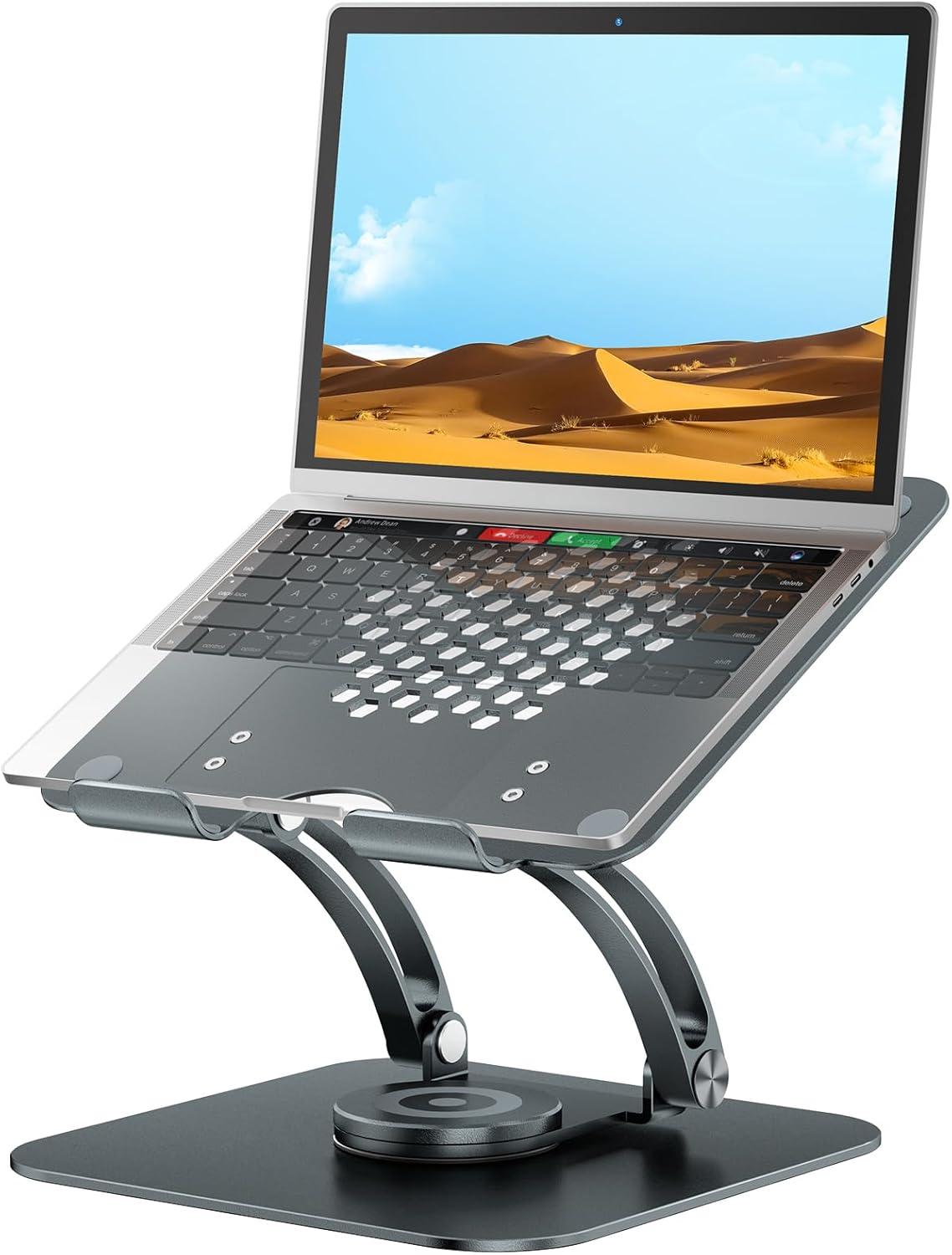 tounee Laptop-Ständer mit 360°-Drehbasis: Ergonomisch und höhenverstellbar