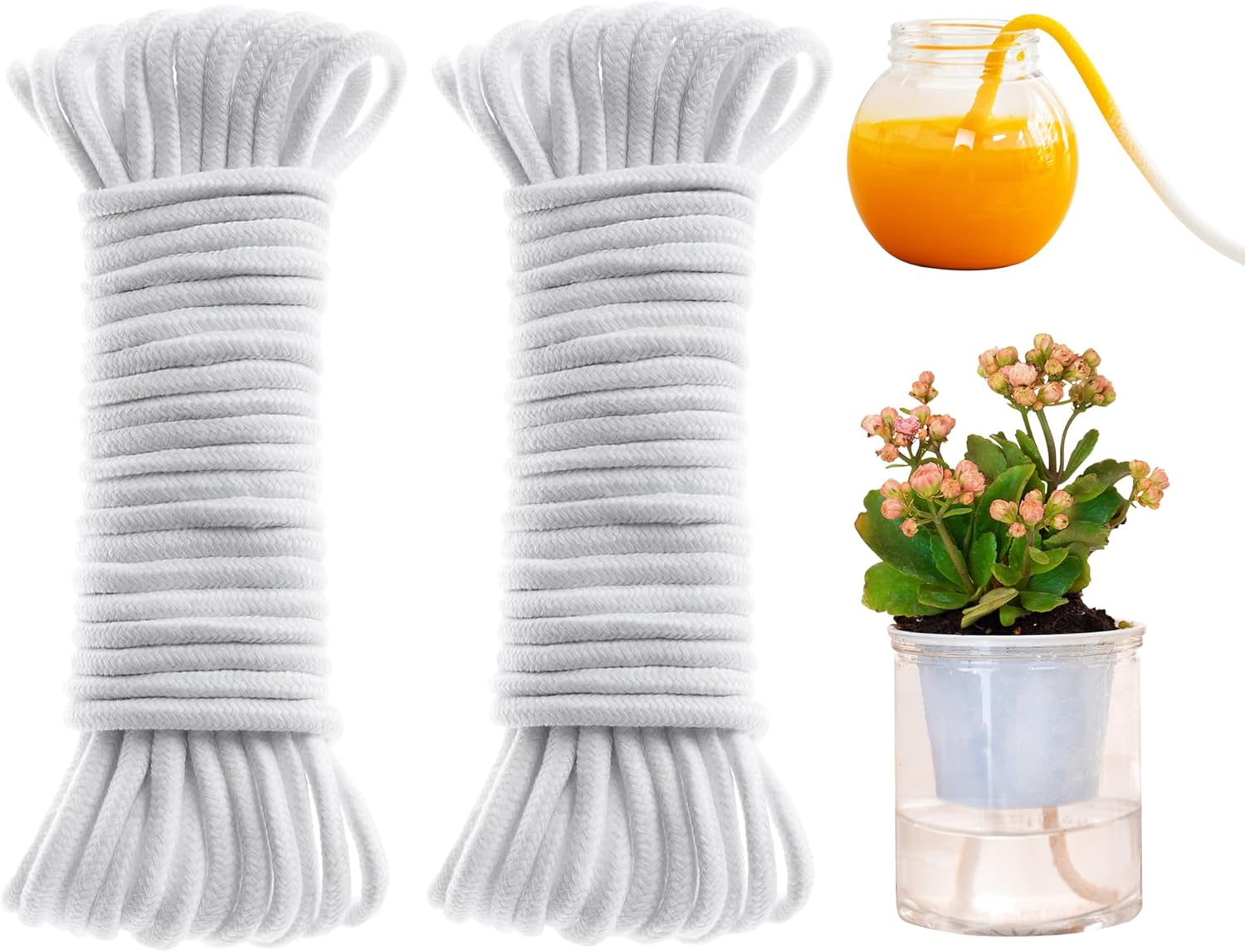 100 Feet Selbstbewässerung Docht für selbst bewässern Pflanzer Topf DIY Urlau...