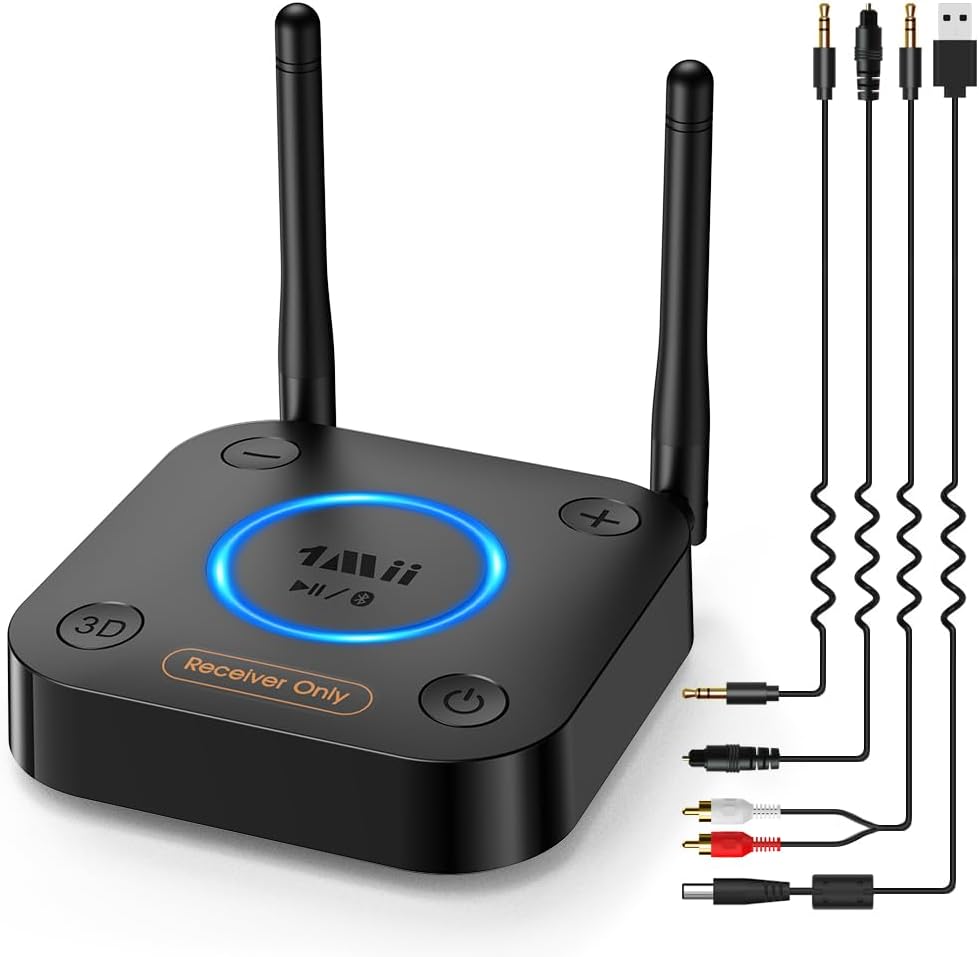 1Mii B06Pro Bluetooth 5.3 HiFi Empfänger, Kabelloser Audio Adapter mit Großer...