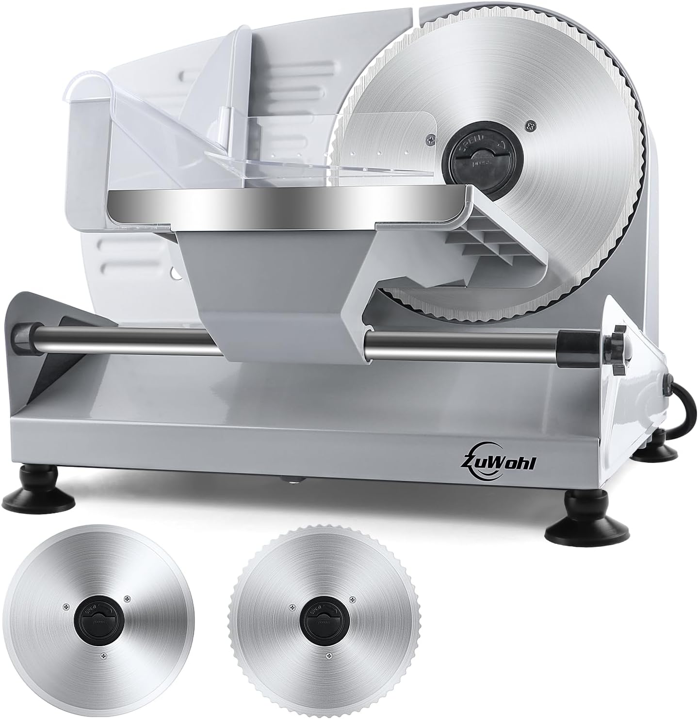 200Watt Elektrischer Allesschneider Edelstahl - Verstellbare Küchenmaschine 0...