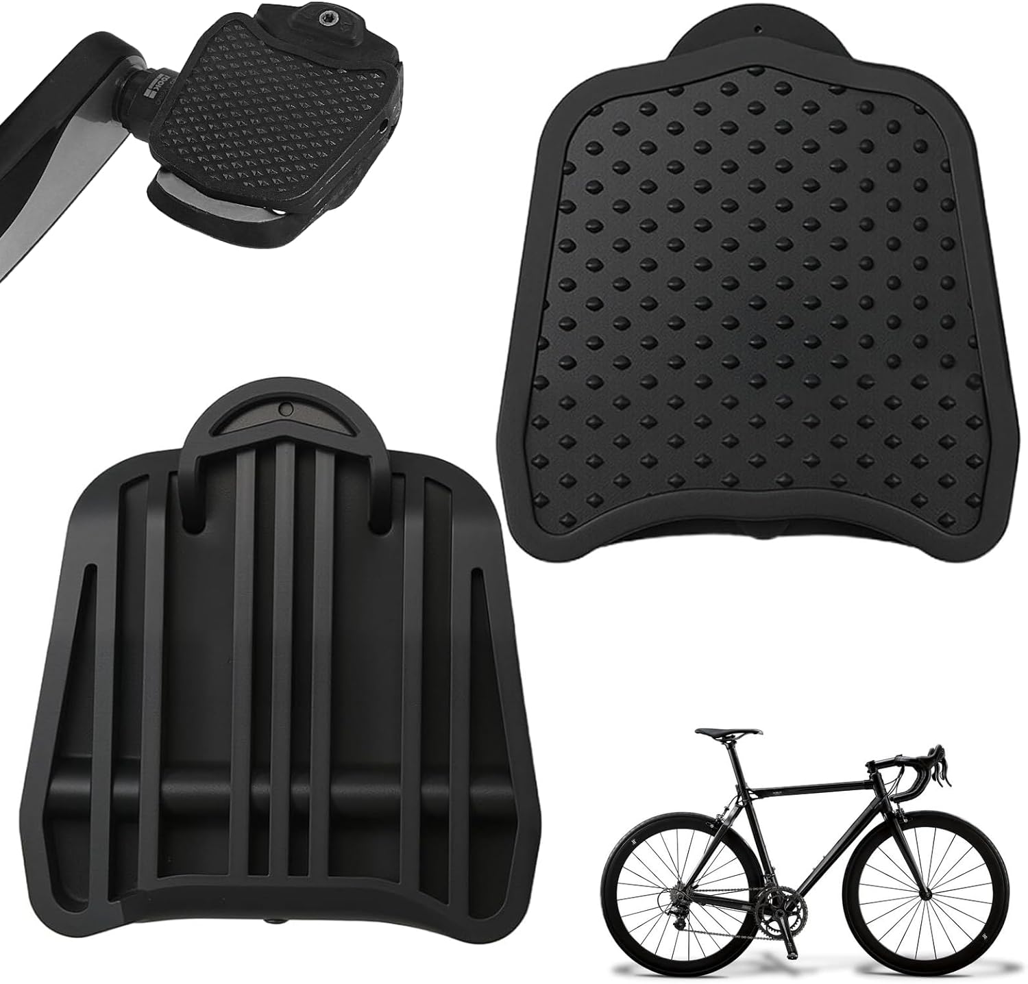 2STK PP Pedal Plate,Pedalkonverter,Kompatibel mit Look KEO Klickpedale,Ändert...