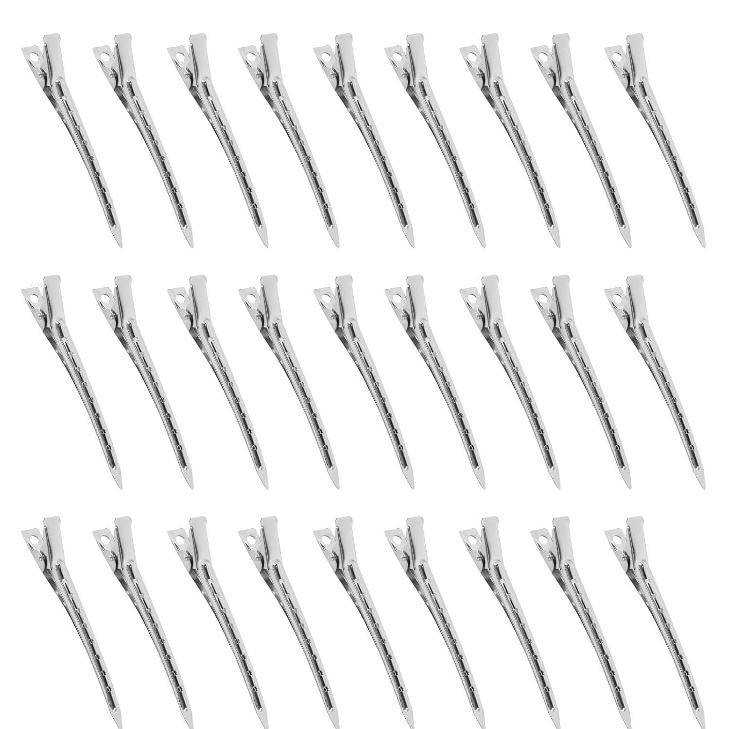 36 Stück Silberne Haarspangen Damen, 9cm Metall Haarklammern für Friseurbedar...