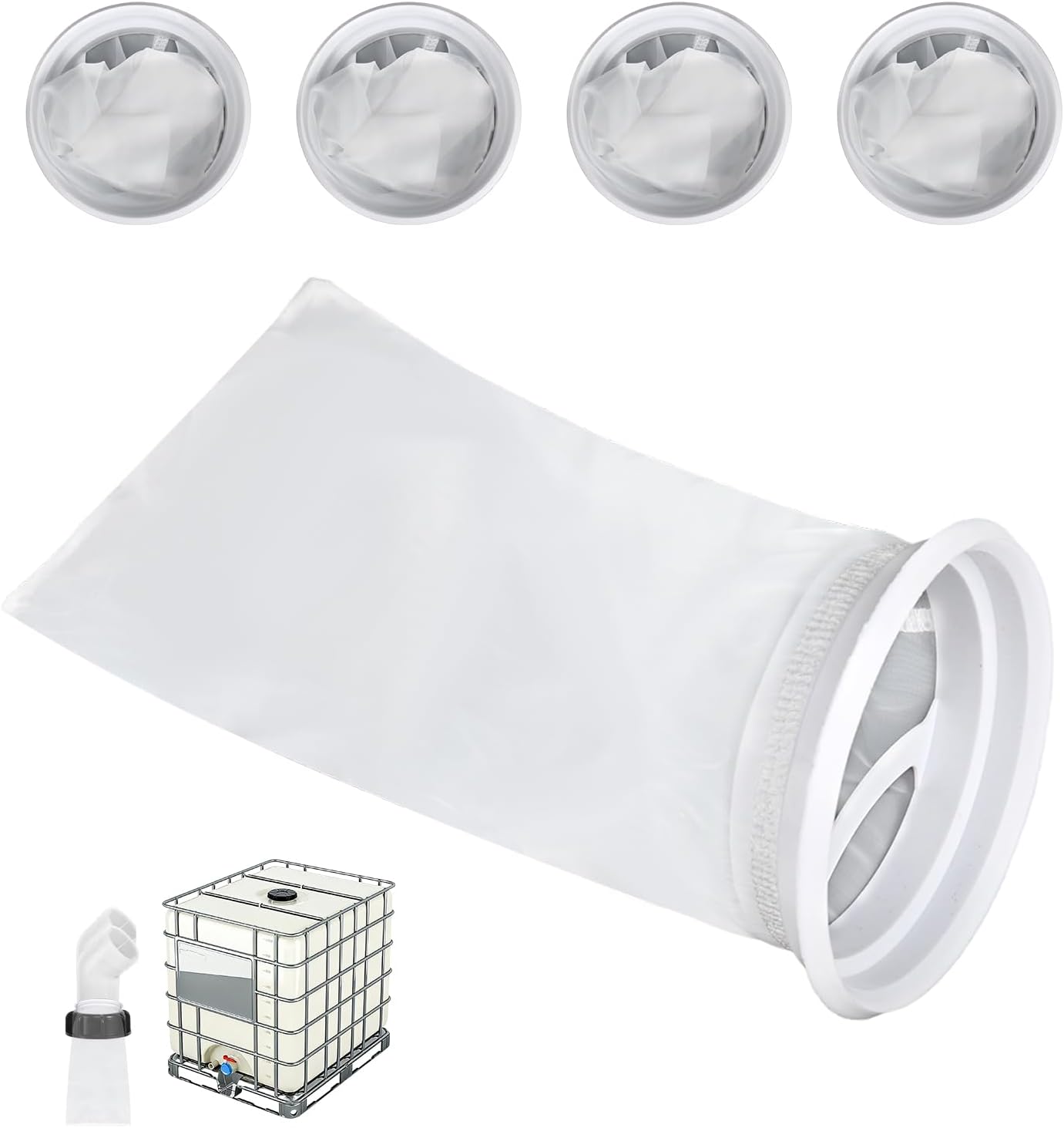 4 Stück Filter Deckelfilter IBC Tank Filter Regenwasserfilter - Filters aus N...