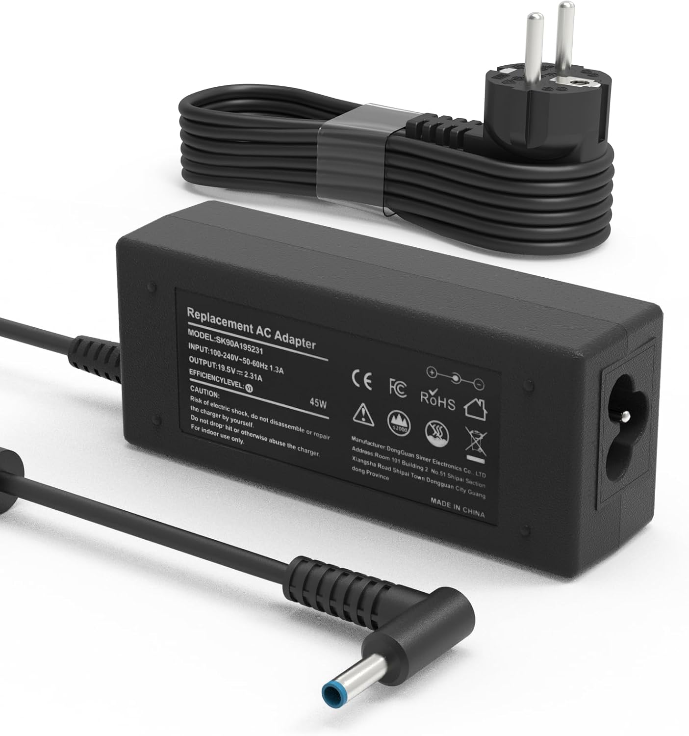 45W Laptop Ladekabel für HP Pavilion x360 17/15/14/13 Elitebook 1040 G1 840 8...