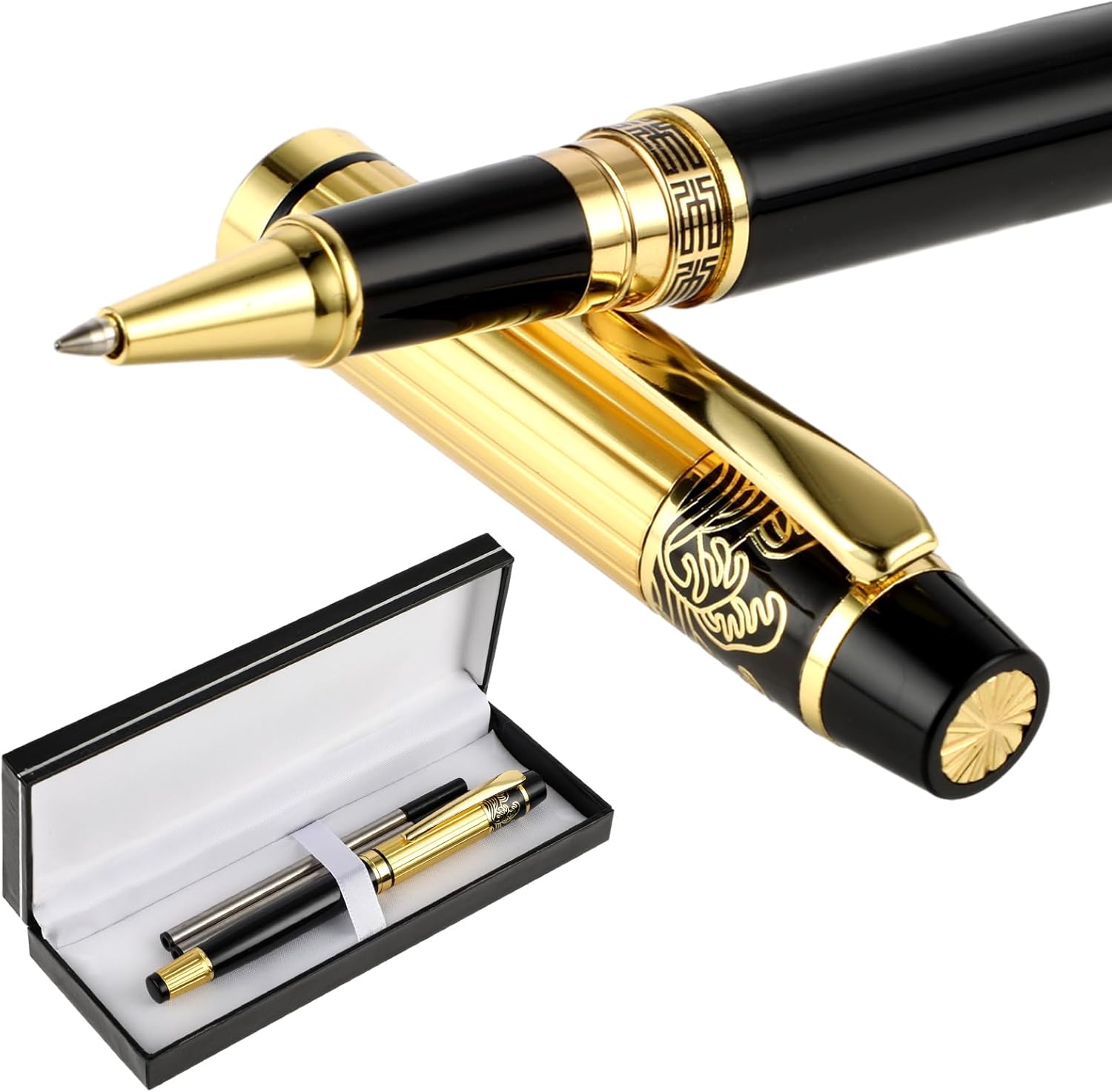 Amaxiu Luxuriöses Metall Schweres Kugelschreiber Set, 0.5 mm hochwertig kugel...
