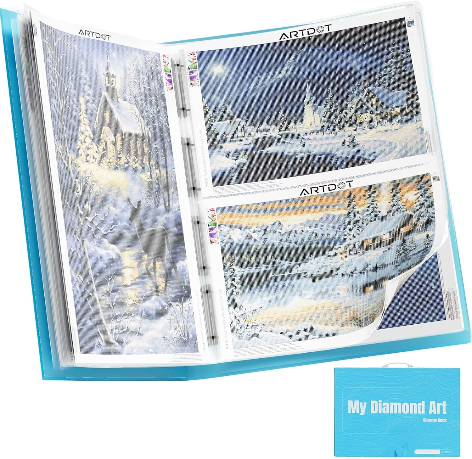 ARTDOT 5D Diamond Painting Bilder Album, Sichtbuch in A1 Diamant Painting Auf...