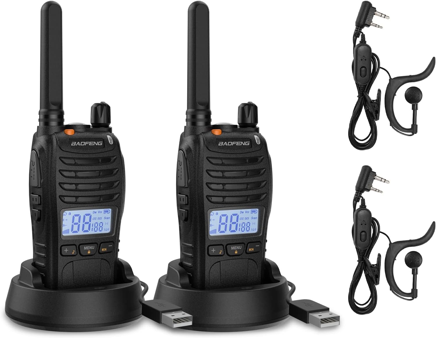 Baofeng BF-88ST Pro PMR446 Walkie Talkie, Verbesserte Wiederaufladbare Lizenz...