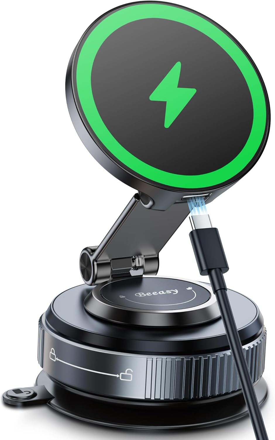Beeasy für MagSafe Autohalterung 15W Handyhalterung Auto mit Ladefunktion, Ma...