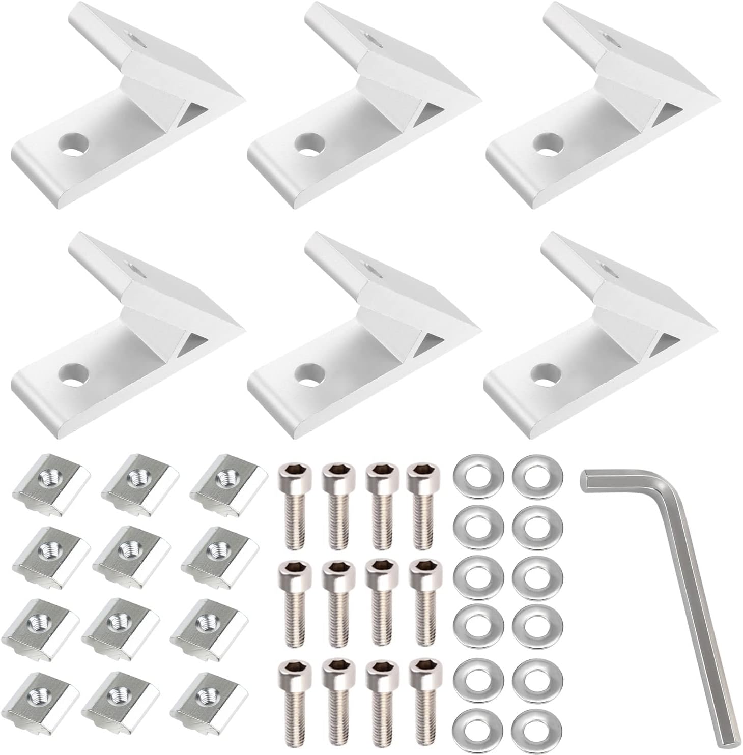 Befestigungsmaterial Innenwinkel 45 Grad 30x30 Winkelverbinder Aluprofil Verb...