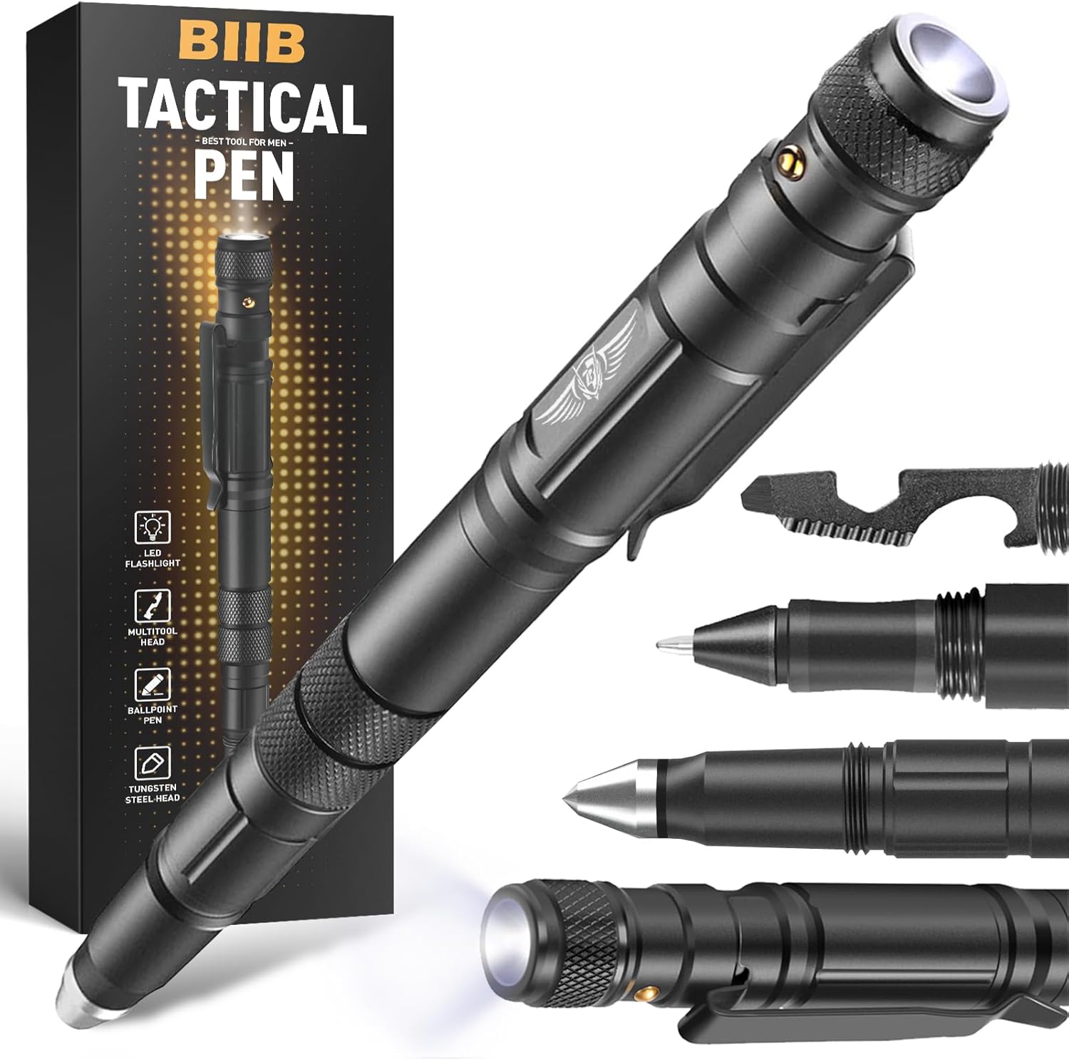 BIIB Geschenke für Männer, Ostergeschenke Erwachsene, Multitool Pen mit LED G...
