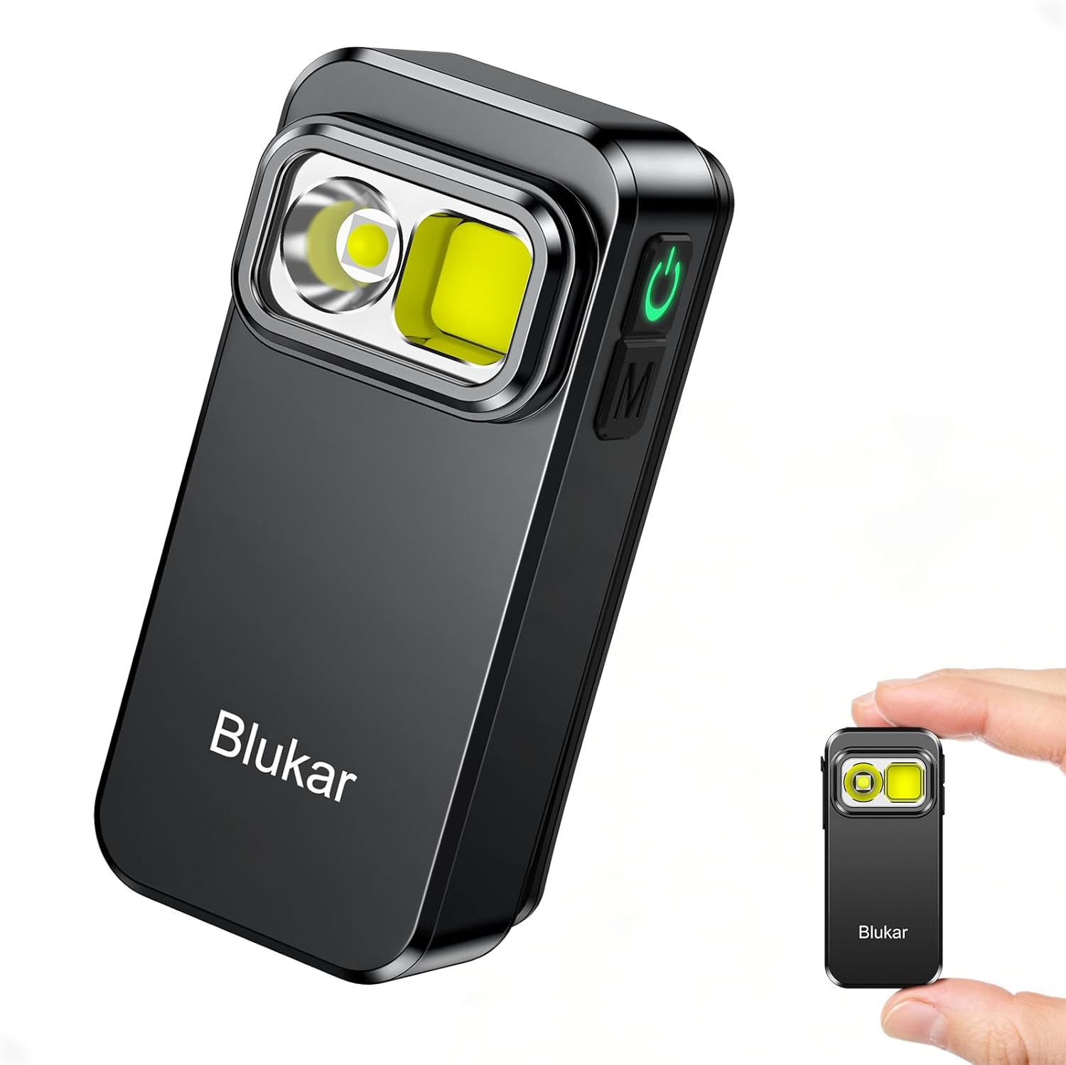 Blukar Taschenlampe LED Aufladbar, 800L Mini Clip LED Taschenlampen mit Flutl...