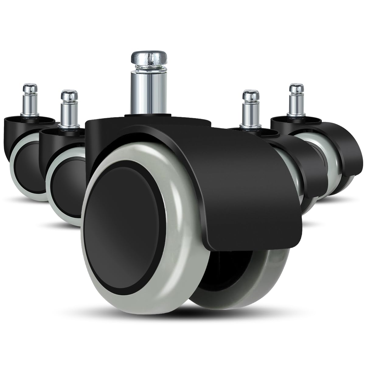 bürostuhl rollen(5er Set) - 10MM /22 MM Ersatz-hartbodenrollen für Gaming-Stü...