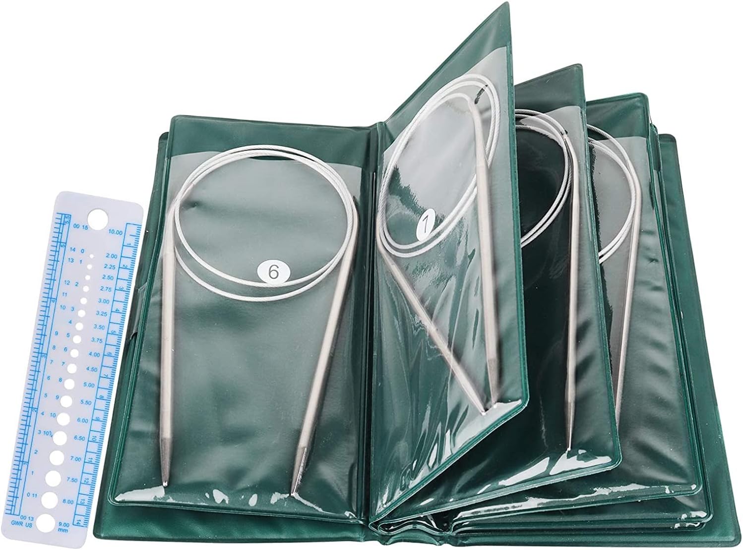 Coopay Rundstricknadeln 120 cm, 11 Stück Edelstahl Stricknadeln Rundstricknad...