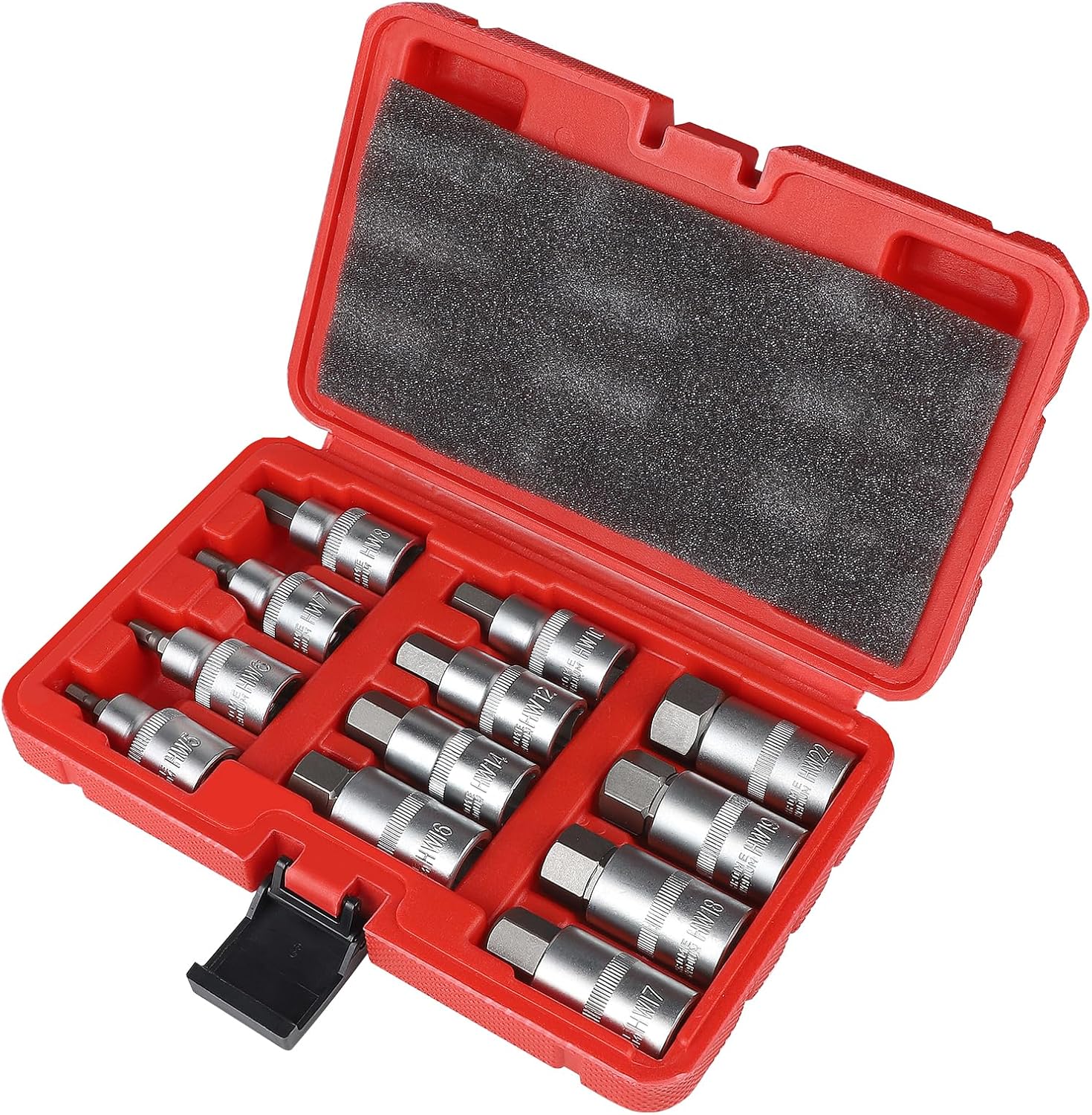 CPROSP 12-tlg Nuss Satz 1/2'', Innensechskant Nuss Satz, Nuss 5,6,7,8,10,12,1...