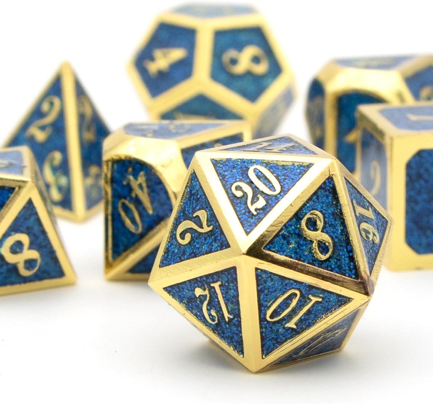 D&D Würfel Set 7 Stück Polyedrische Würfel,HNCCESG 15MM DND Wuerfel Set Metal...