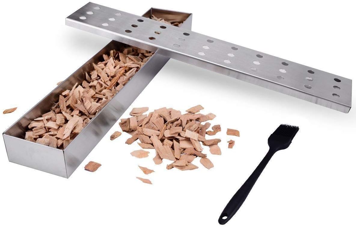 Dailyart Räucherbox für gasgrill und Holzkohlegrills, Smokerbox aus rostfreie...