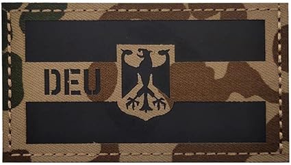 DEU Deutschland IR Infrarot Reflektierende Patches Klett Militär Bundeswehr P...